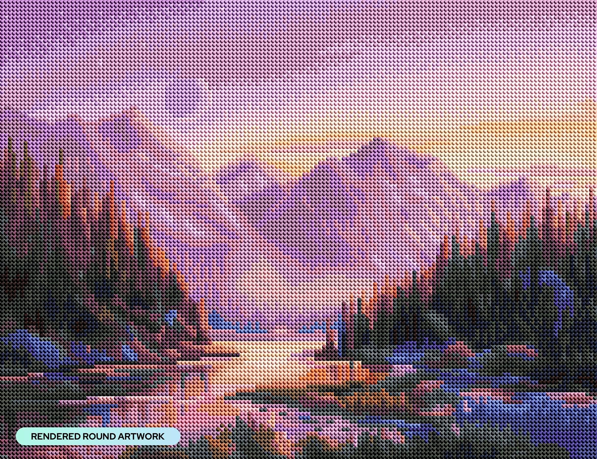 Amazon.com: DIAMOND ART CLUB Purple Mountain Majesty Diamond