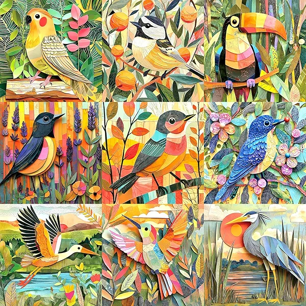 500 Piece Puzzles for Adults, Birds Puzzle for Adults, Clearance Hard Challenge Art Jigsaw Puzzles, for Gift Birthday Party Games Family, 20X20 in Dust Free Puzzle