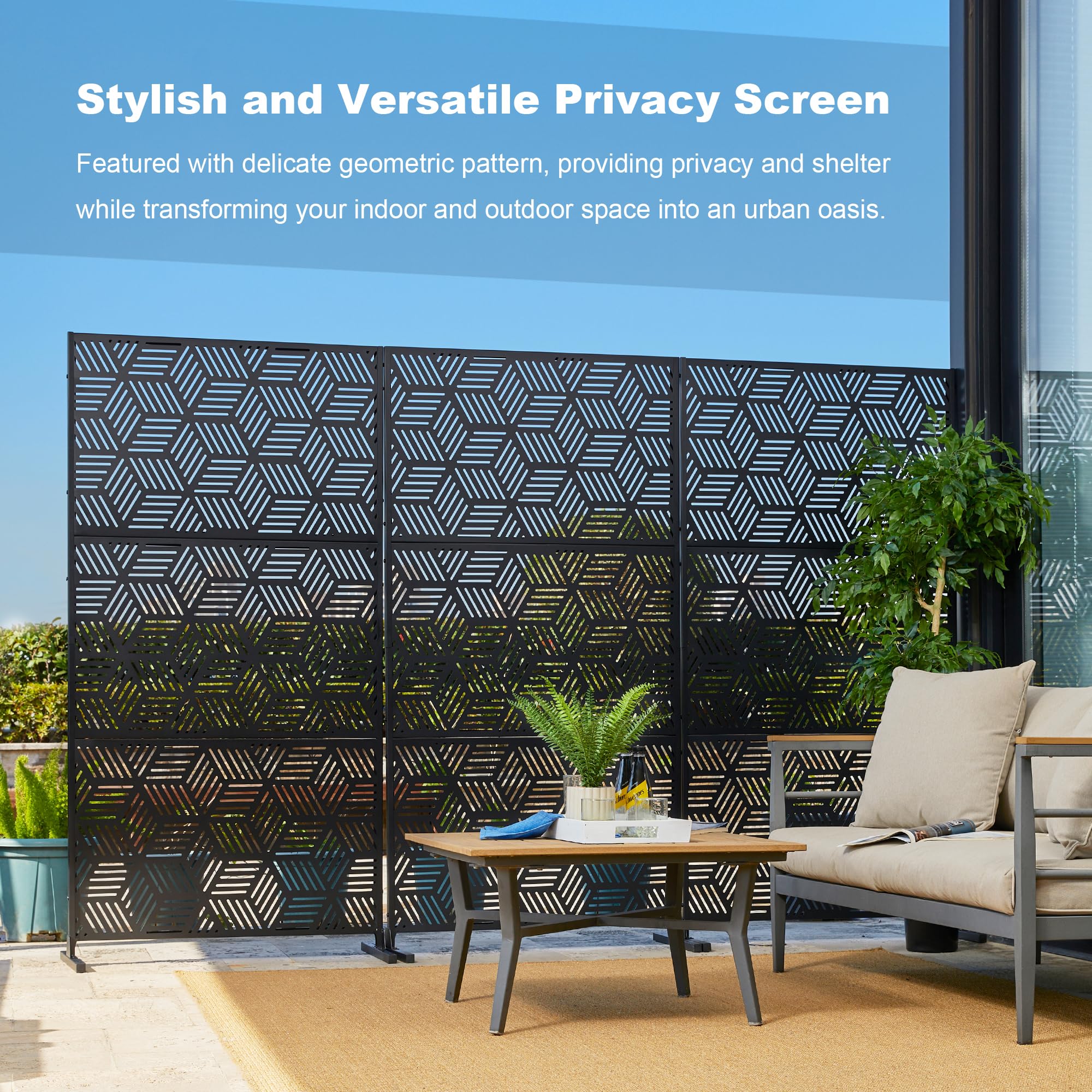 Snapklik.com : Outdoor Privacy Screen, Patio Balcony Freestanding ...