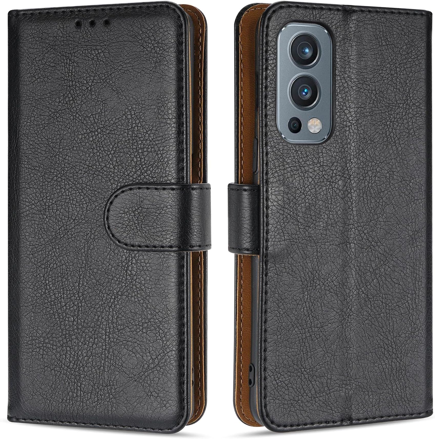 Case Collection Premium Leather Folio Cover for OnePlus Nord 2 5G Case Magnetic Closure Full Protection Book Design Wallet Flip with [Card Slots] and [Kickstand] for OnePlus Nord 2 5G Phone Case
