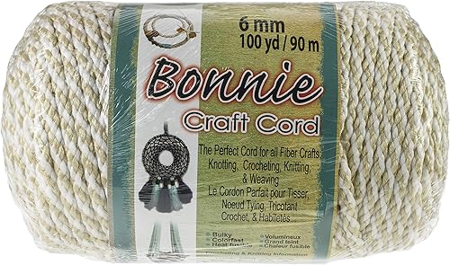 Miniatura 9 de Cordón Pepperell de 0.23 pulgadas de madera Bonnie Macramé, 100 yardas, Tela, Rojo, Paquete de 10