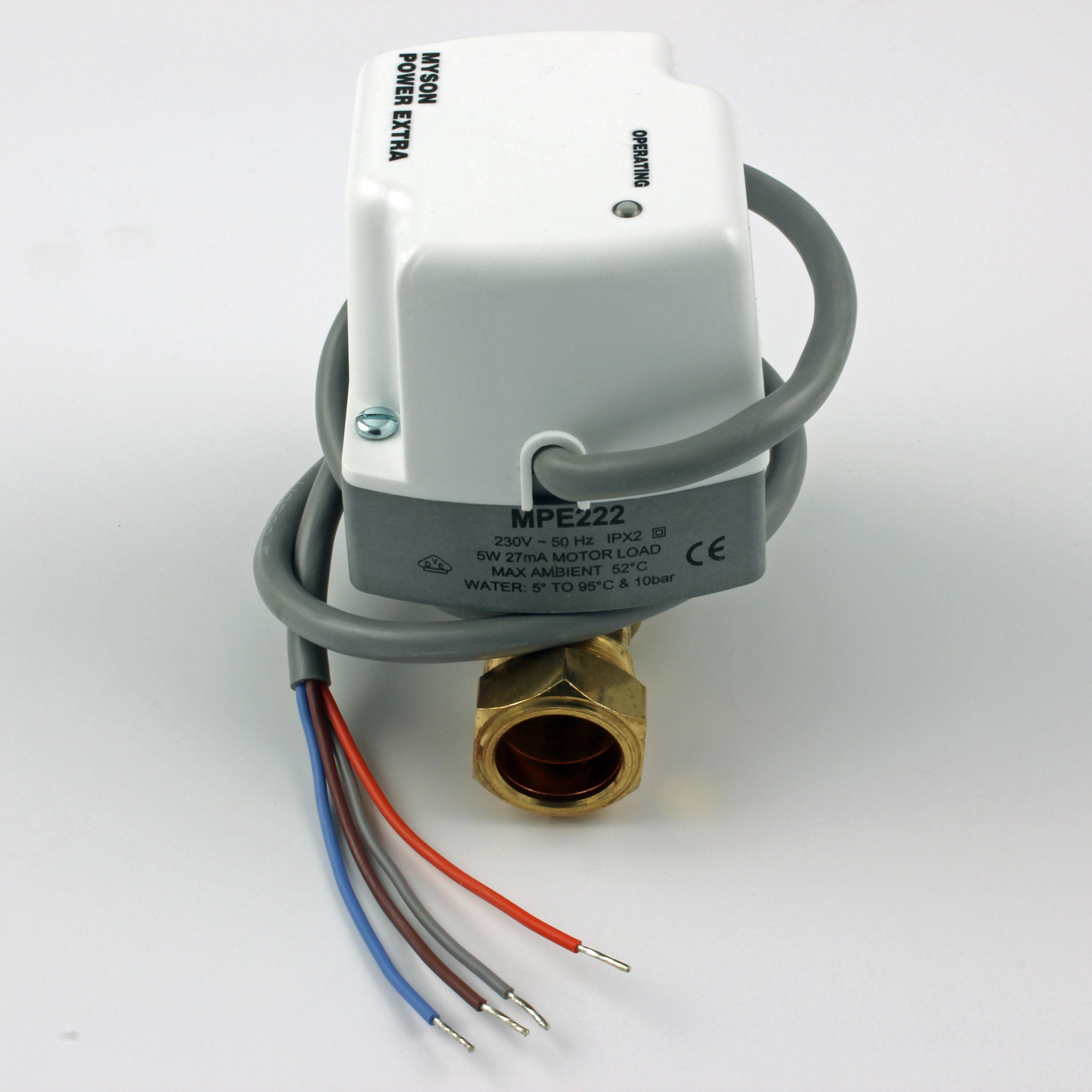 Myson Black|Silver|Grey Mpe222 22Mm 2 Port Motorized Valve