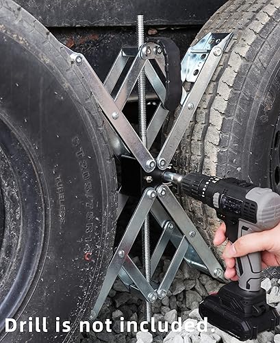 Miniatura 6 de Estabilizador de RV en forma de X XL (permite ajustar el taladro) con bloqueo de doble eje para vehículos recreativos, remolque de viaje o caravana