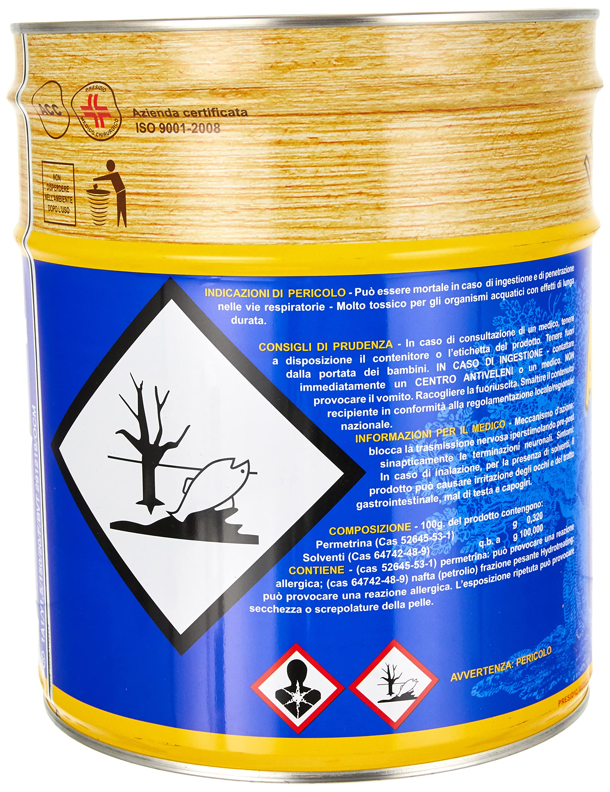 ANTITARLO LT. 10 - base solvente attivo contro tarli, larve, termiti e parassiti del legno - liquido pronto all'uso