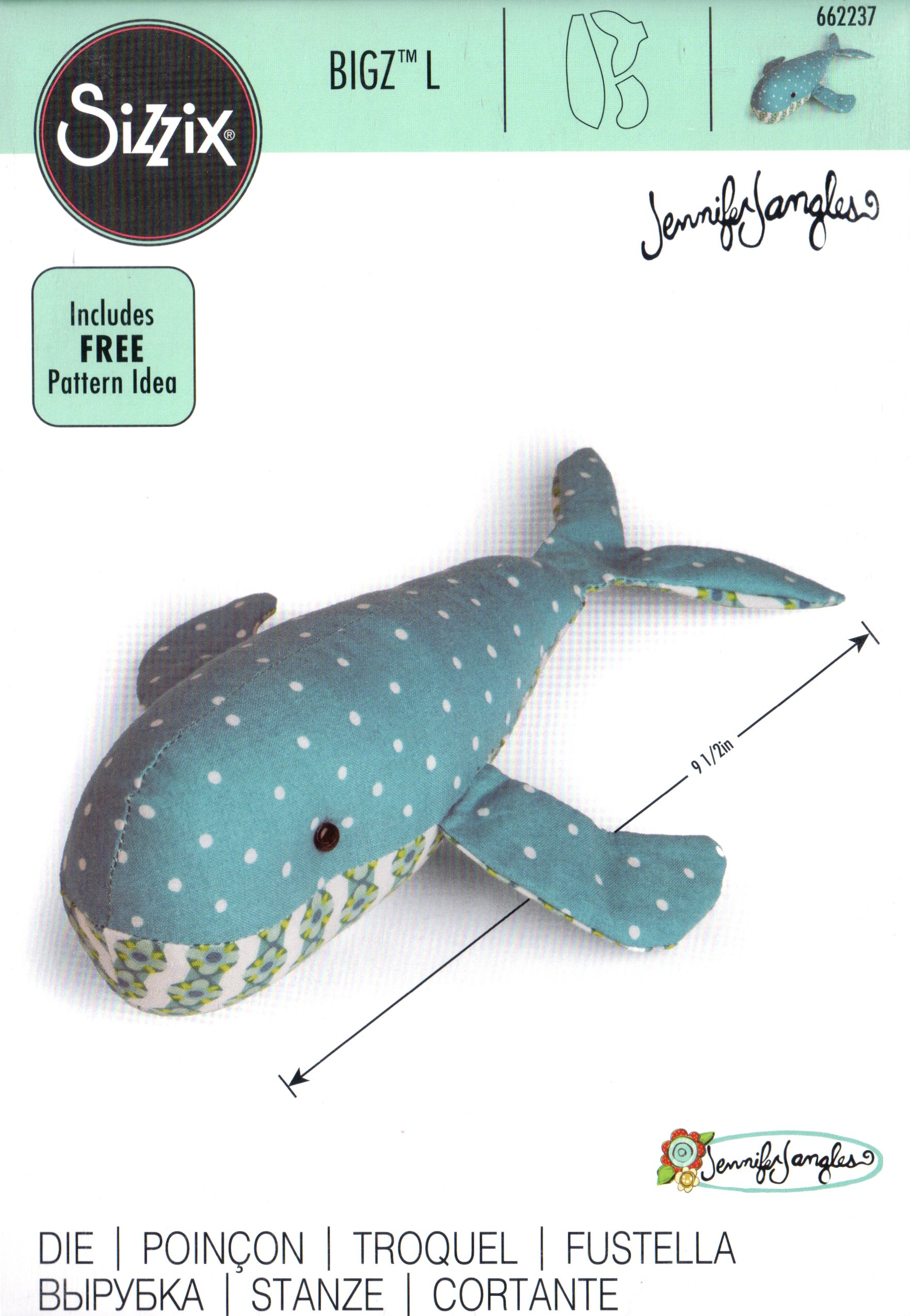 Sizzix Bigz L Die By Jennifer Jangles - Whale