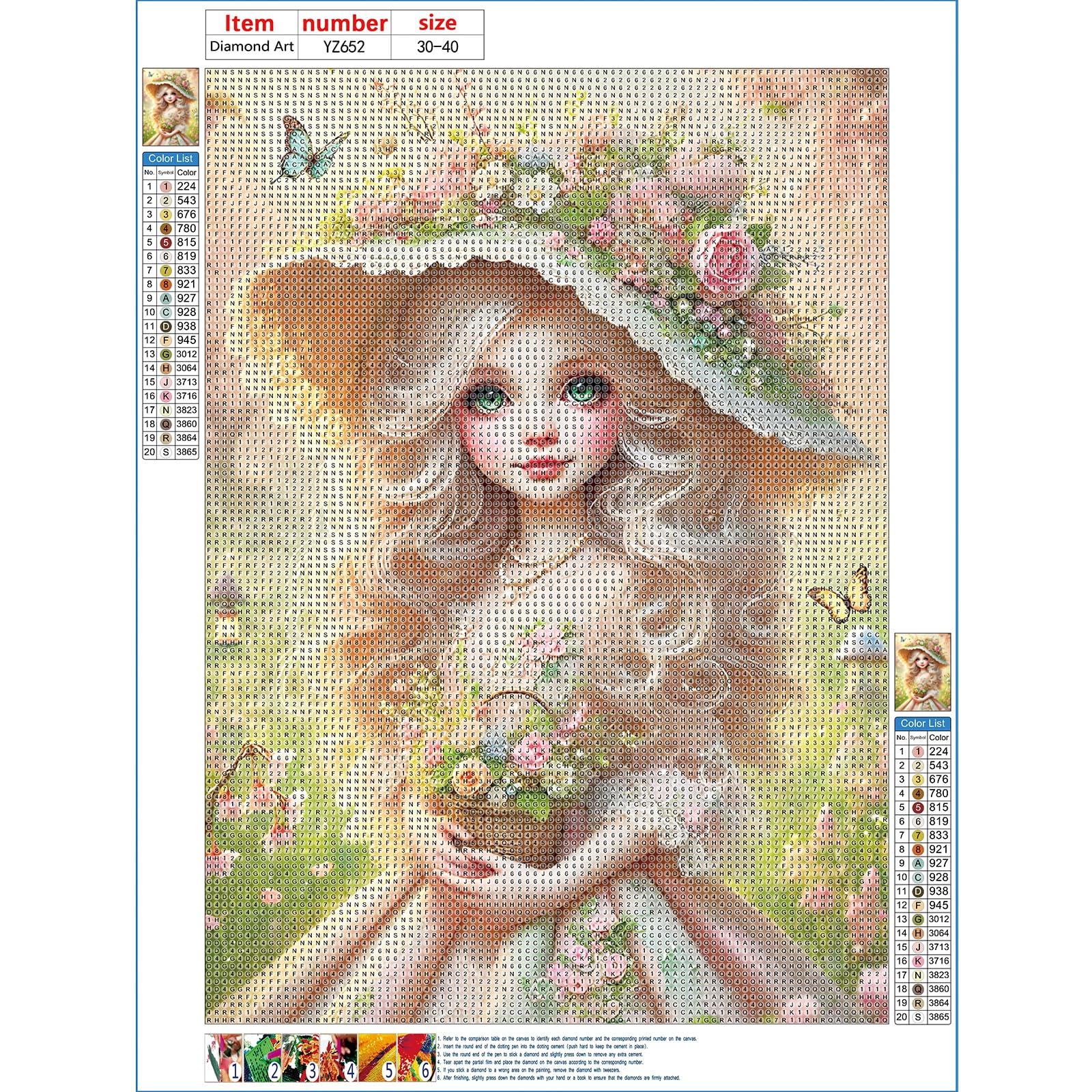 Peinture Diamant Fée Kit Peinture Diamant 5D Fée Fleurs DPHERO - 30x40 Cm - Artisanat DIY Avec Diamants Et Outils - Pour Adultes Et Débutants Diamant