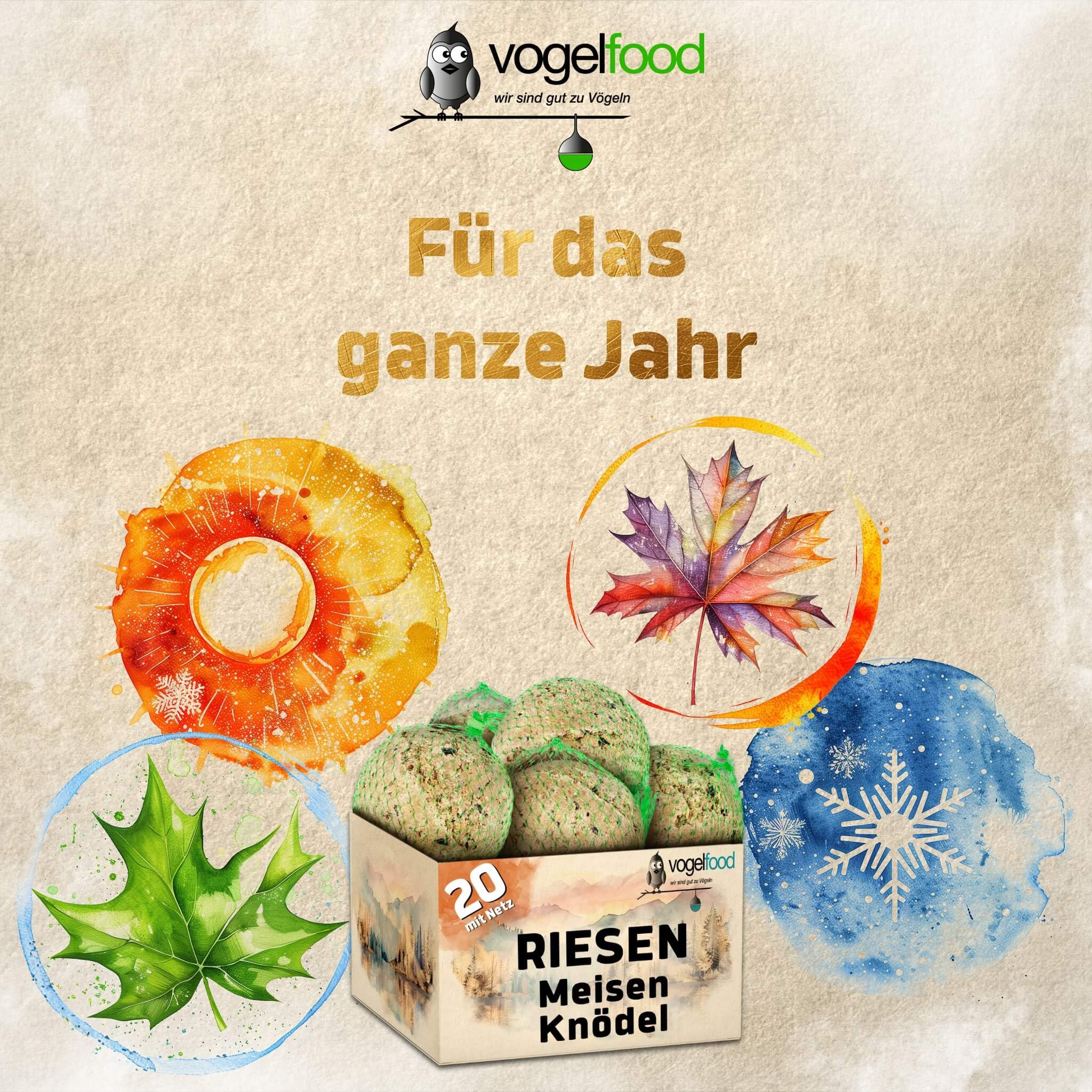 Vogelfood 20 Stck Riesen-Meisenknödel Vogelfutter Fettfutter Winterfutter Vogel Futter Meisenknödel