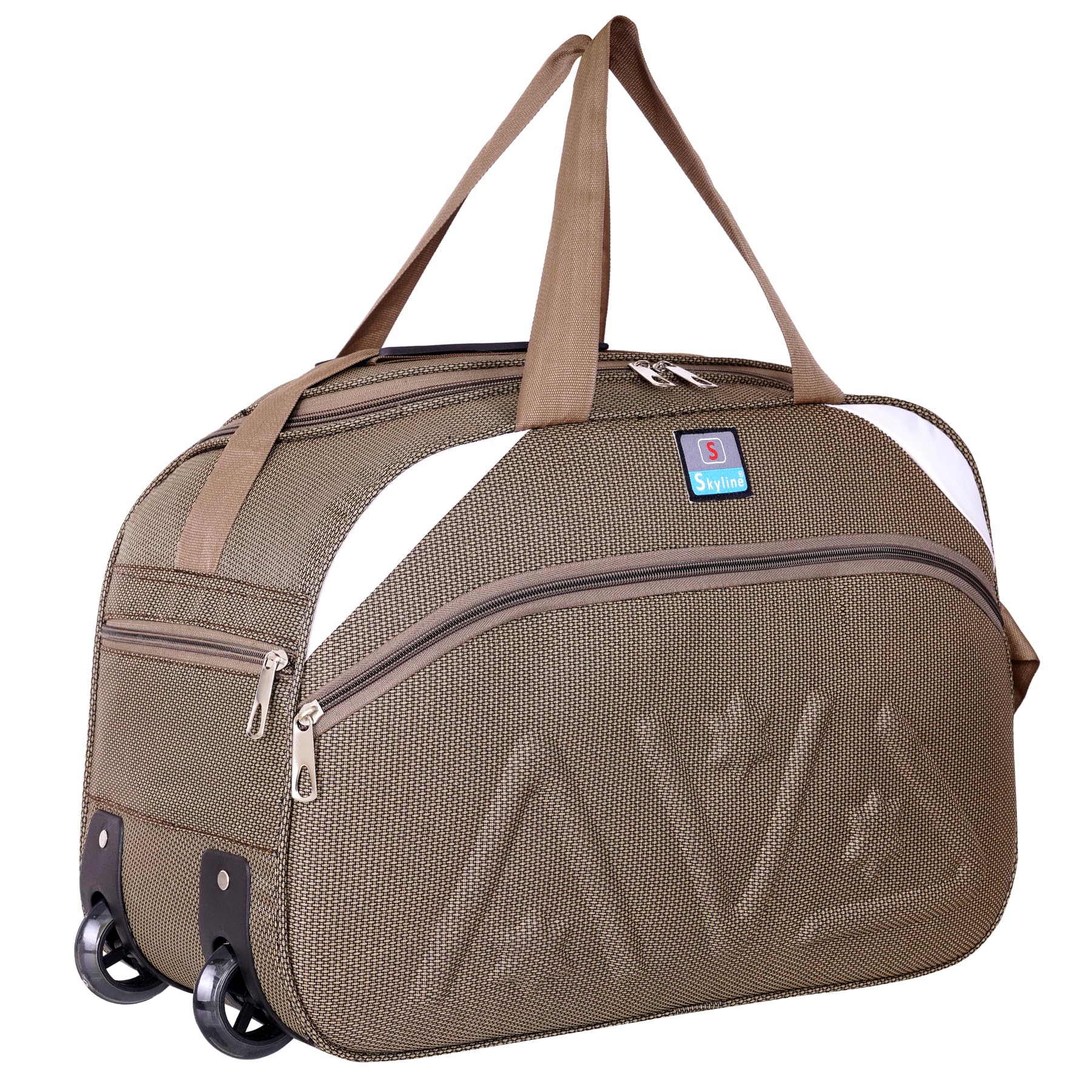 Skyline 60L Travel Duffle Bag with Wheels – for Men & Women (Brown)-picture-24