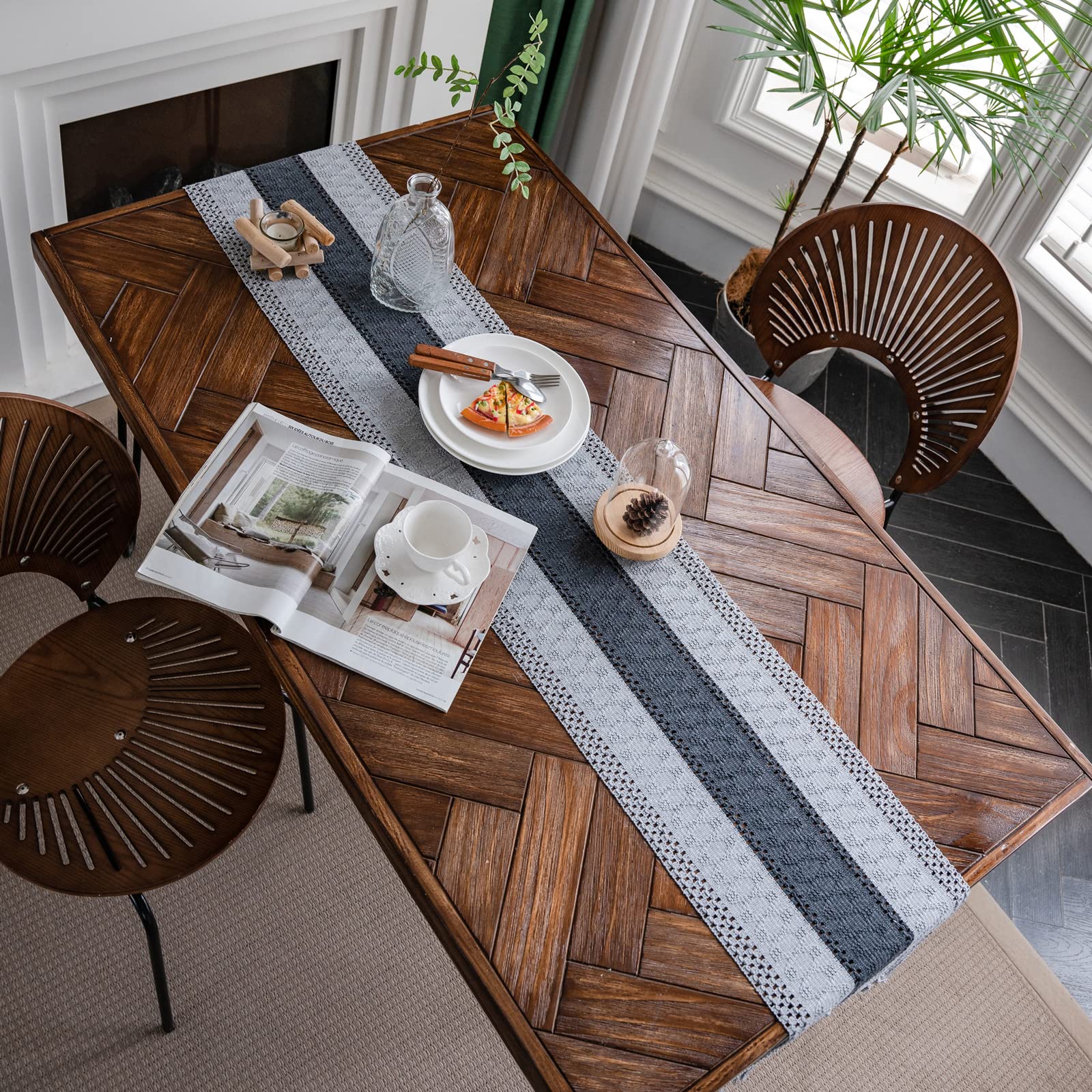 Runner Da Tavolo In Macramè, Runner Da Tavolo Da Pranzo 30x180 Cm In Decorazioni Per La Tavola Con Nappe In Pizzo Alluncinetto Bohemien 69315733