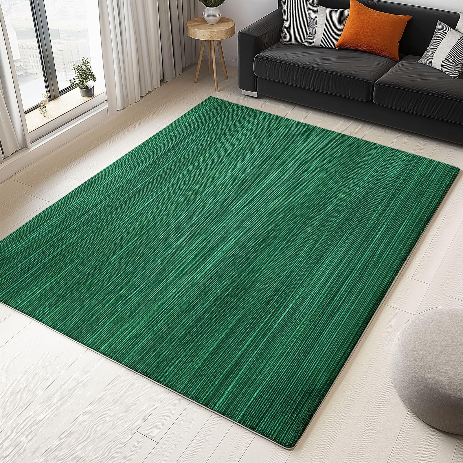Tapis chambre vert antidérapant et lavable pour entrée de maison
