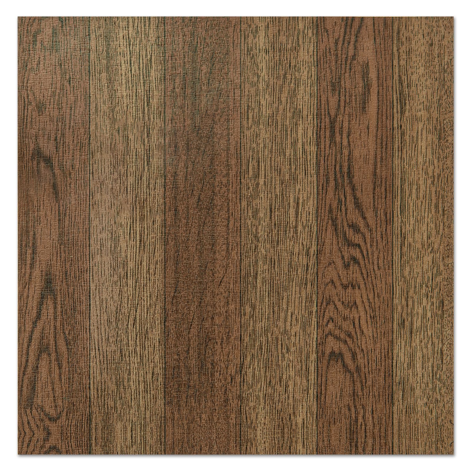 WOWSTAR 30-Pack Peel and Stick 12 x 12in Vinyl Wood Texture Flooring Tiles, Waterproof, Stain-Resistant, Commercial Grade, Reddish Brown, Square, 30