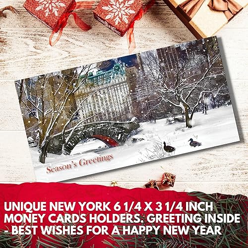 Miniatura 4 de Love Bridge Central Park New York City Holidays - Juego de 6 tarjetas de felicitación de 6 14 x 3 14 pulgadas, juego de 6 tarjetas y 6 sobres,