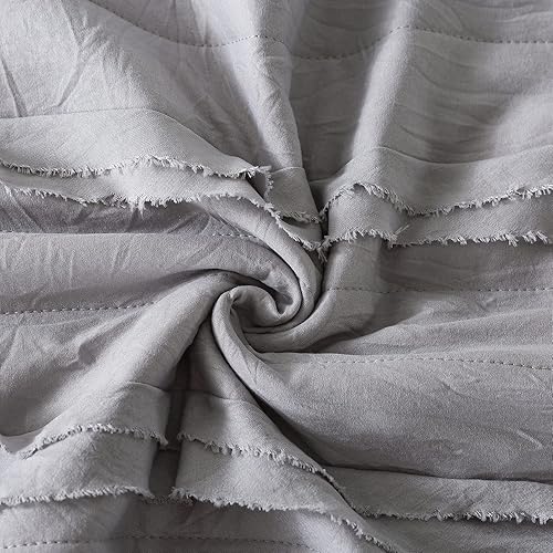 Vista 4 de Homcosan Juego de edredón de 3 piezas tamaño Queen con fundas de almohada, colcha de microfibra lavada a la piedra, suave y ligero
