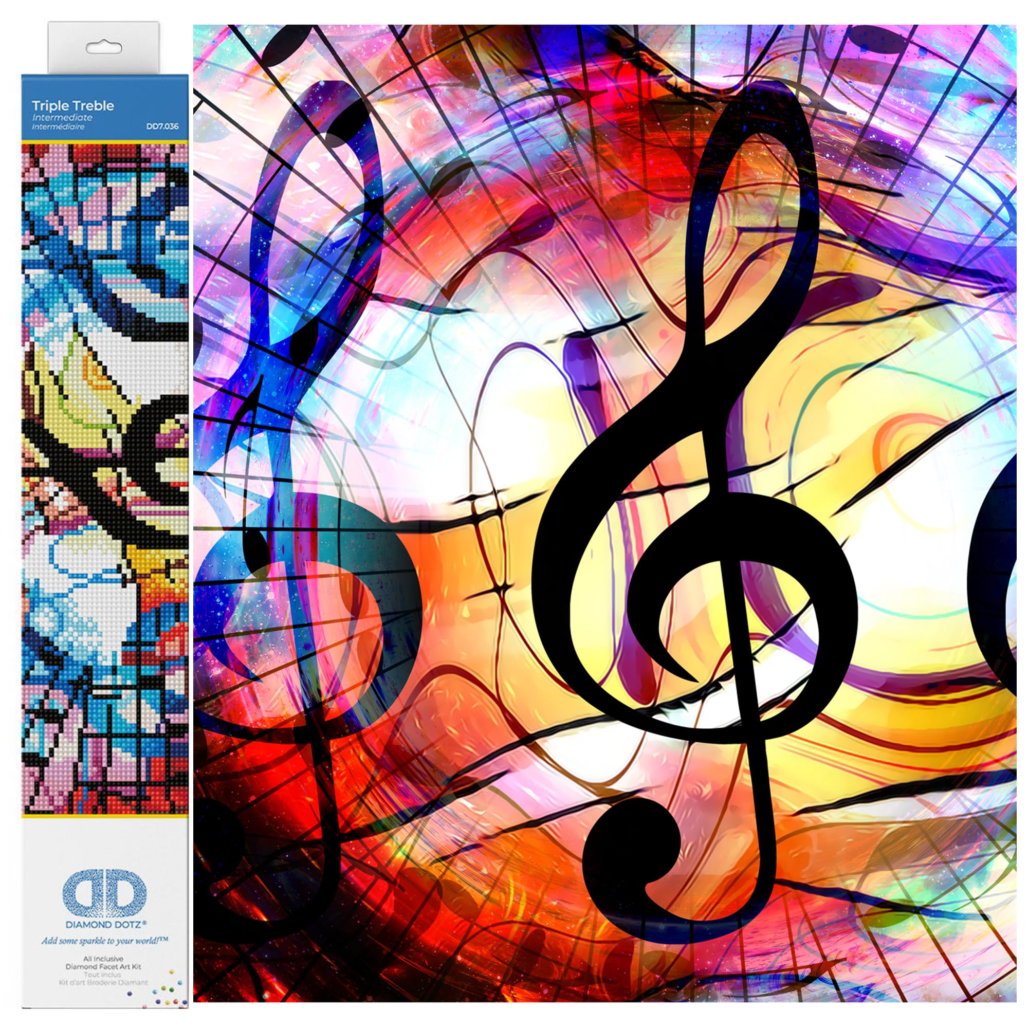 Amazon.com: DIAMOND DOTZ Triple Treble Music Diamond Painting Kits