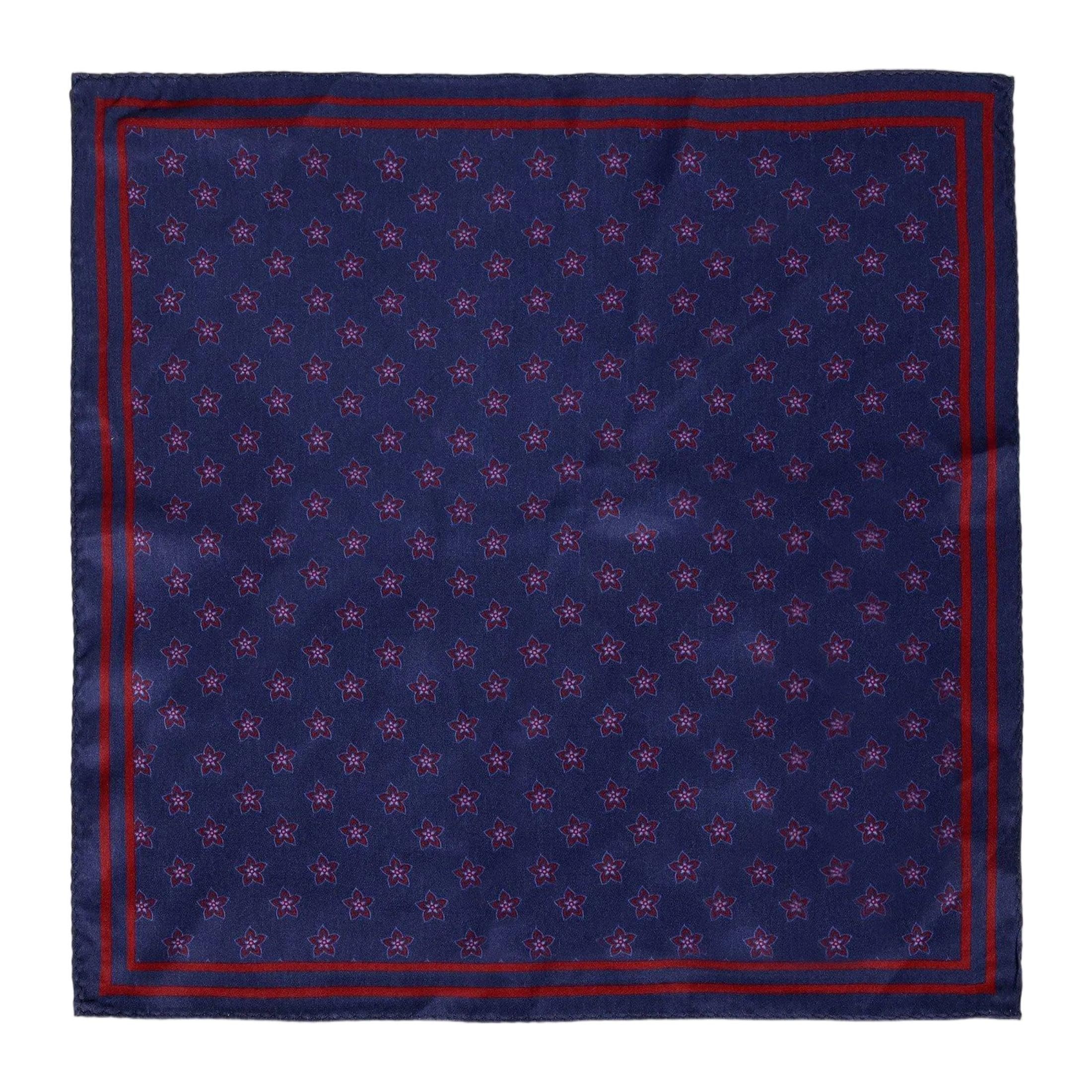 blackberrys Men's Navy Printed Stylised Pocket Square for Men, Wedding Handkerchief for Suits, Blazers & Tuxedo Men's Pocket Square-picture-40