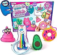 ArtSkills Sewing Kit for Kids 8-12 Beginner Sewing Kit with 10 DIY Projects, Sew & Stitch Learn to Sew Arts and Crafts Kit for Girls and Boys