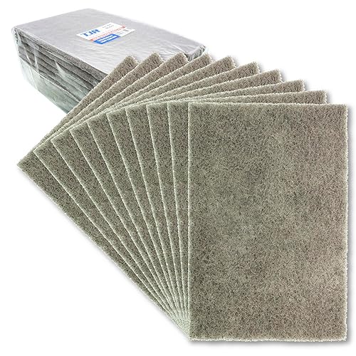 TJR Paquete de 10 almohadillas para raspado, no tejidas, de forro polar, para automóviles, carrocería, multiusos de 6 x 9 pulgadas, almohadillas de