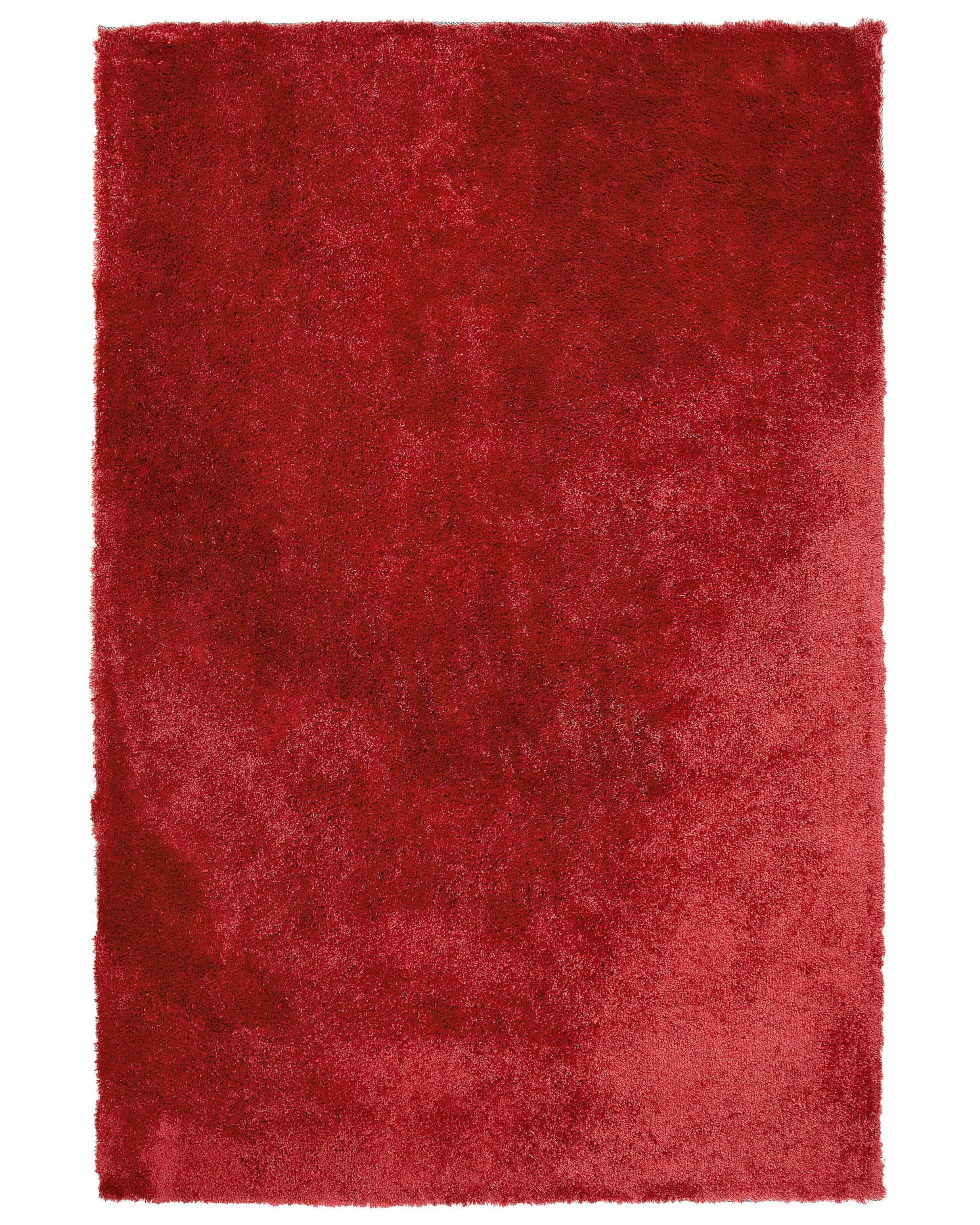 Dywan shaggy puszysty długie włosie do salonu 160x230 cm czerwony Evren