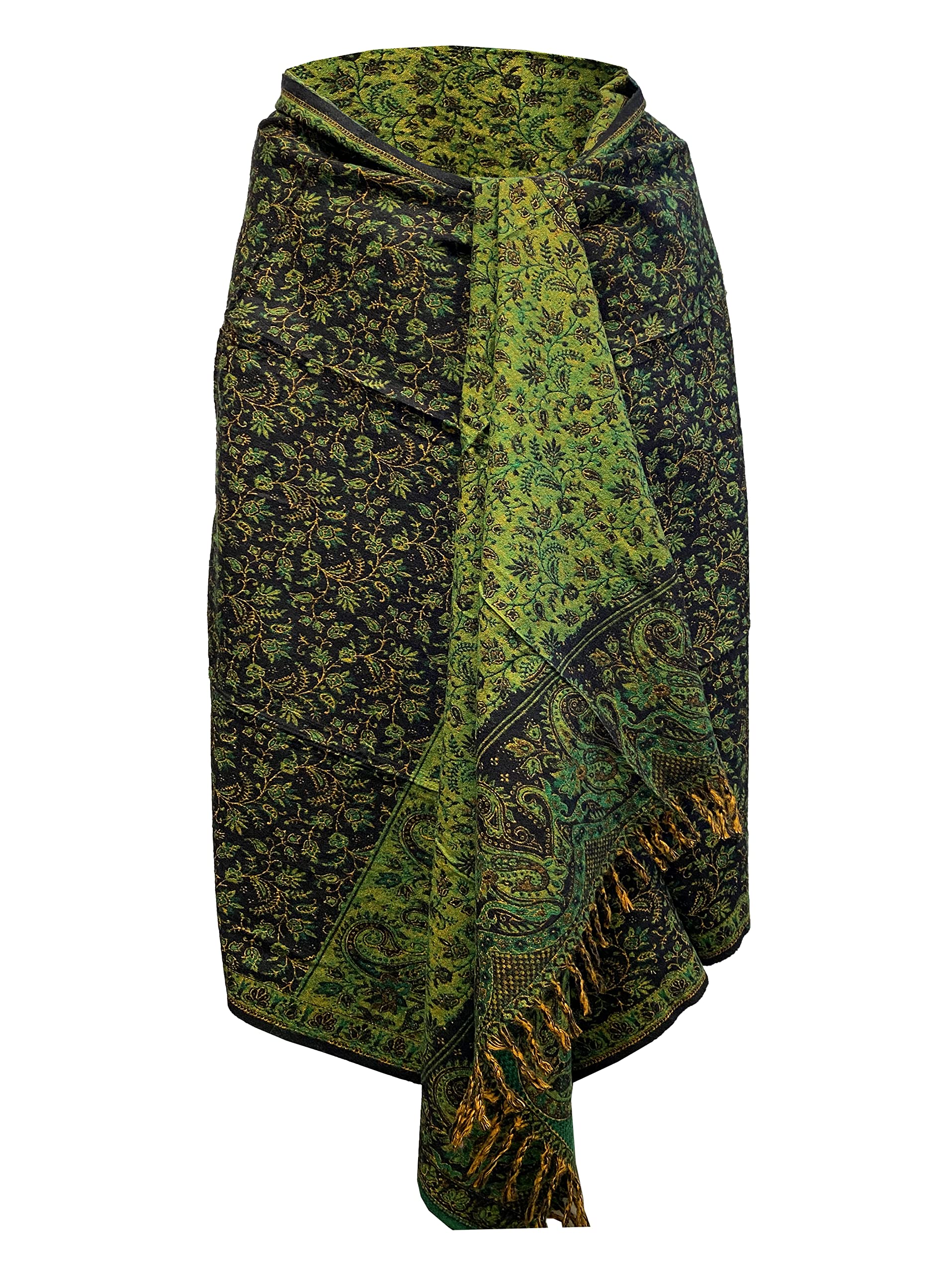 Tibet Schal mit Blumenmuster, reine Yakwolle, Dekoration, Unisex, übergroß, doppelseitig, luxuriös, Blau