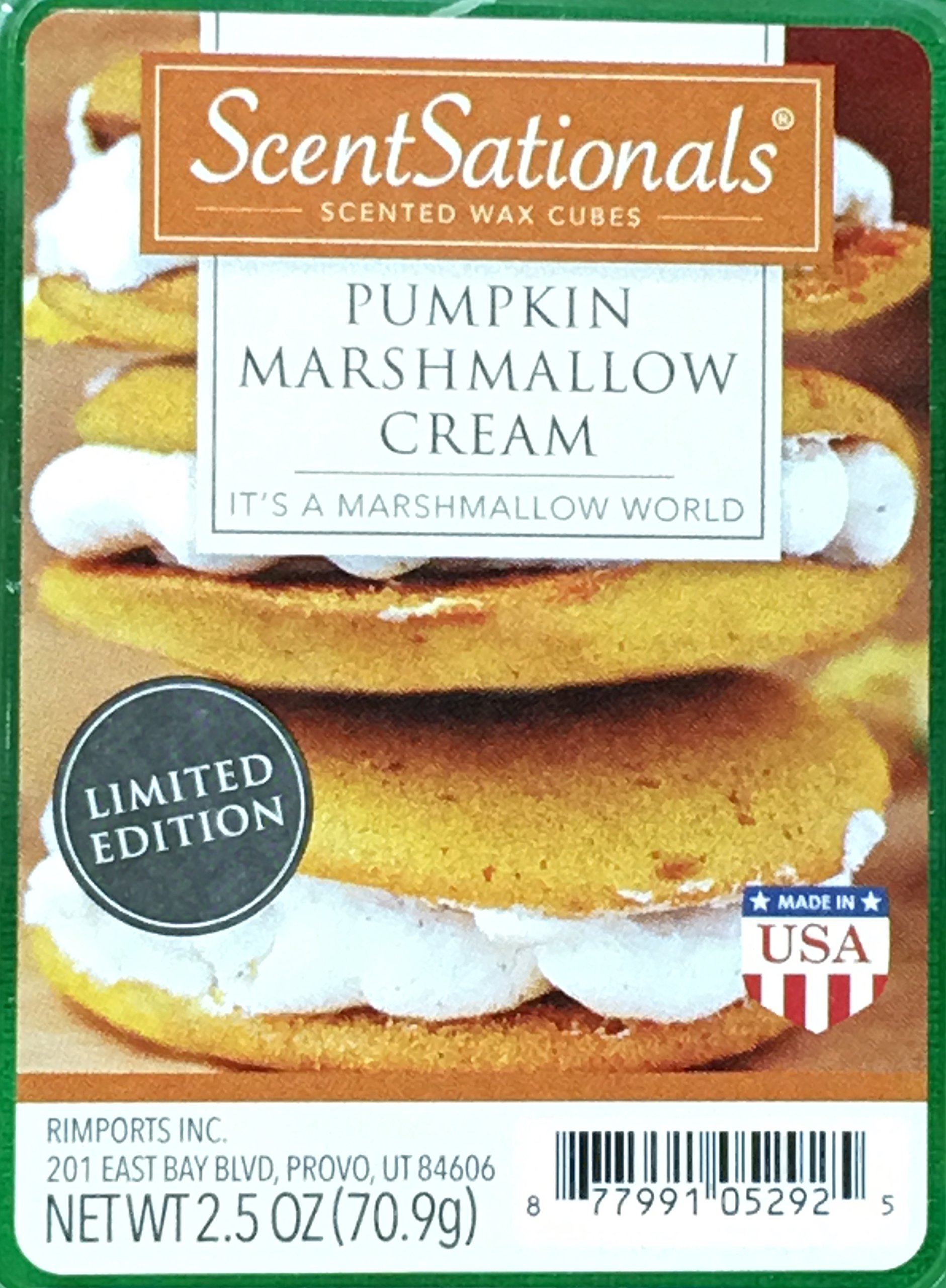 ScentsationalsPumpkin Marshmallow Cream Wax Cubes
