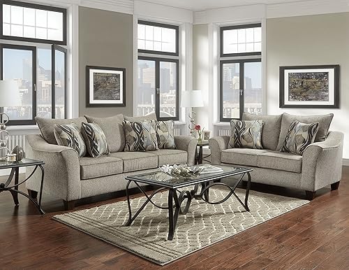 Roundhill Furniture Juego de sofá Camero y silla de dos cuerpos Platino,Café,https://www.amazon.com/dp/undefined