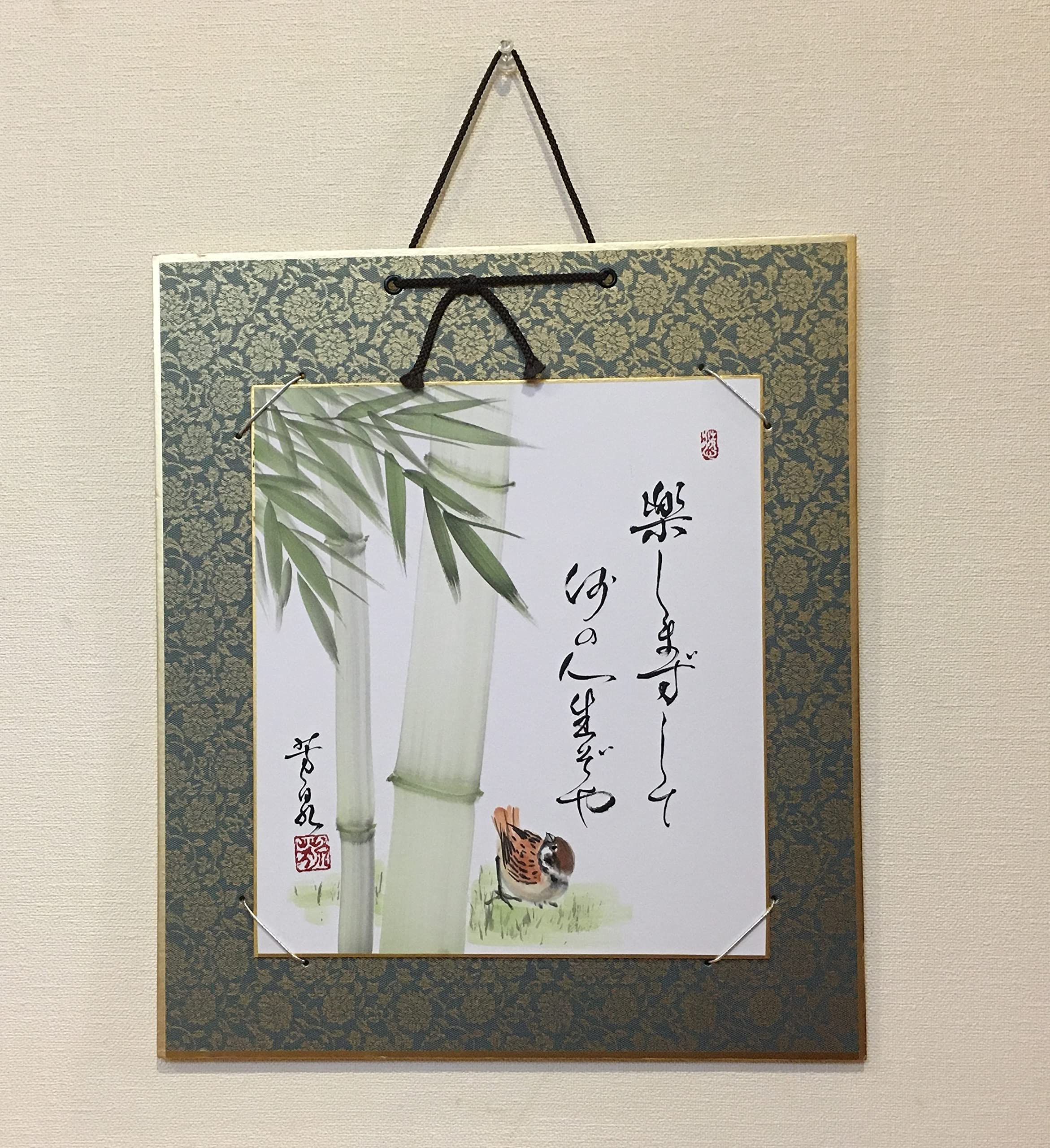 冷泉家監修　色紙絵　掛軸付　源氏物語四季の花々 726_difile2-M.jpg