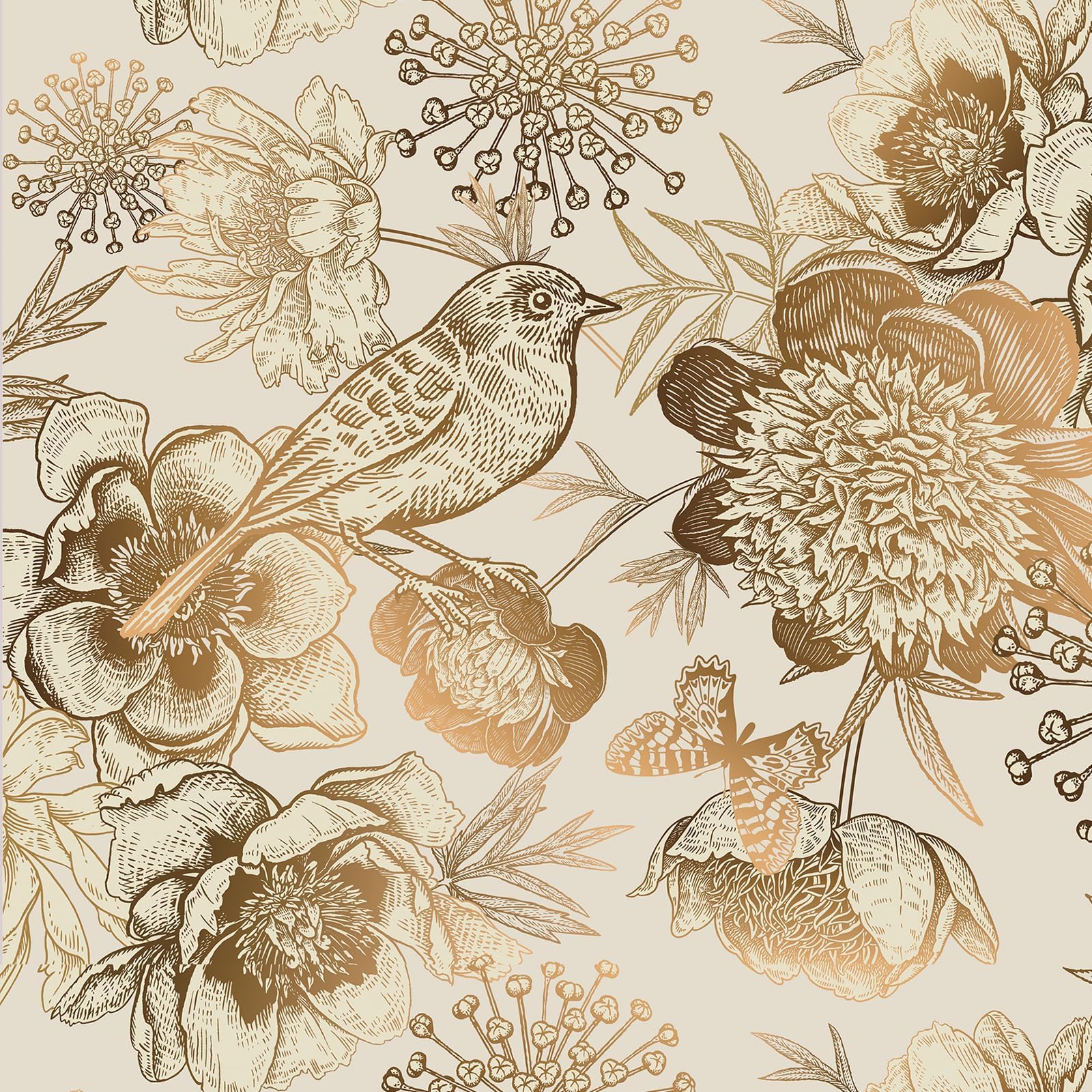ReWallpaper Vintage Bird Wallpaper Peel and Stick