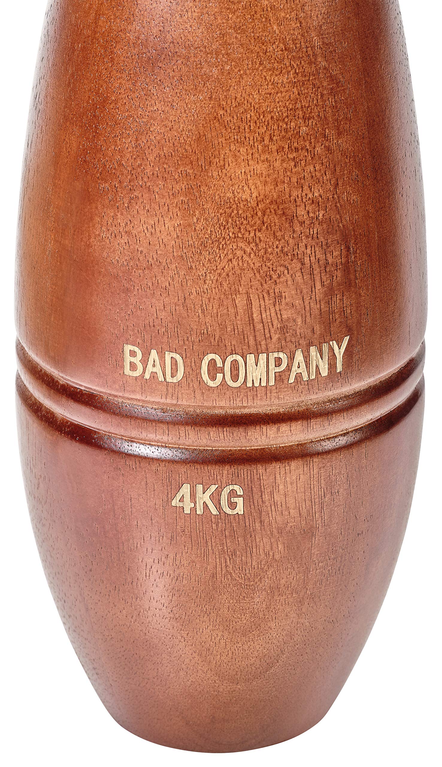 Bad Company Wooden Indian Club Bell I Fly Crumb Made of Pressed Wood incl. Seal I 1 kg