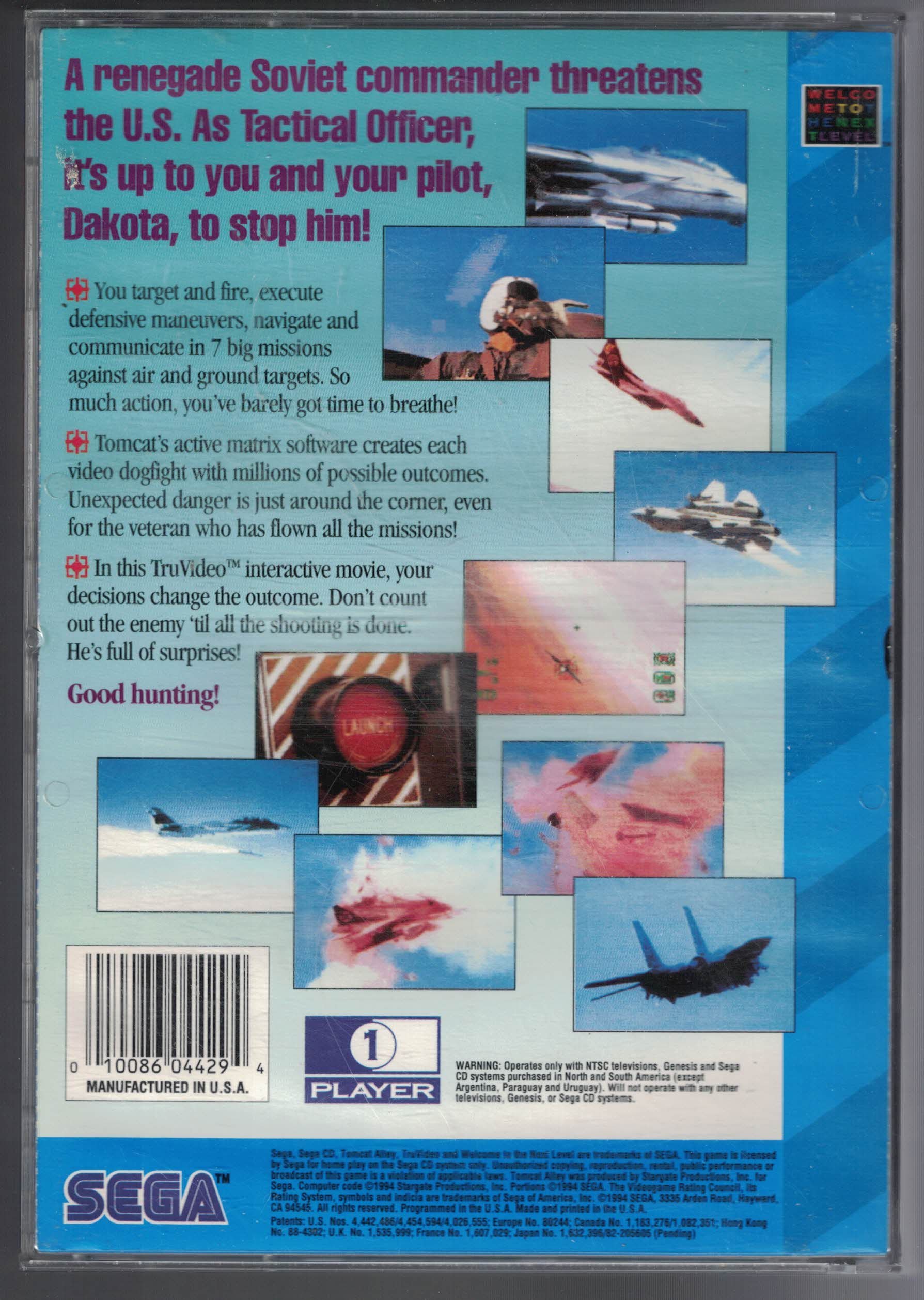 Tomcat Alley: Sega CD: Video Games - Amazon.ca