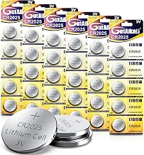 GutAlkaLi CR2025 3 V Lithium Button Cell Electric CR 2025 Lithium Pack of 30