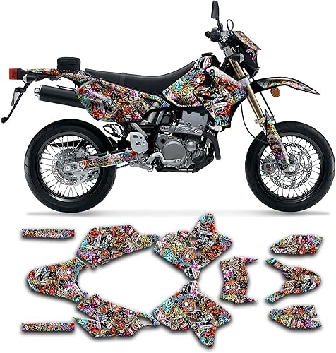Miniatura 15 de Juego de calcomanías Kungfu Graphics personalizadas para Suzuki DRZ 400 SM Supermoto 1999, 2000, 2001, 2002, 2003, 2004, 2005, 2006, 2007, 2008,