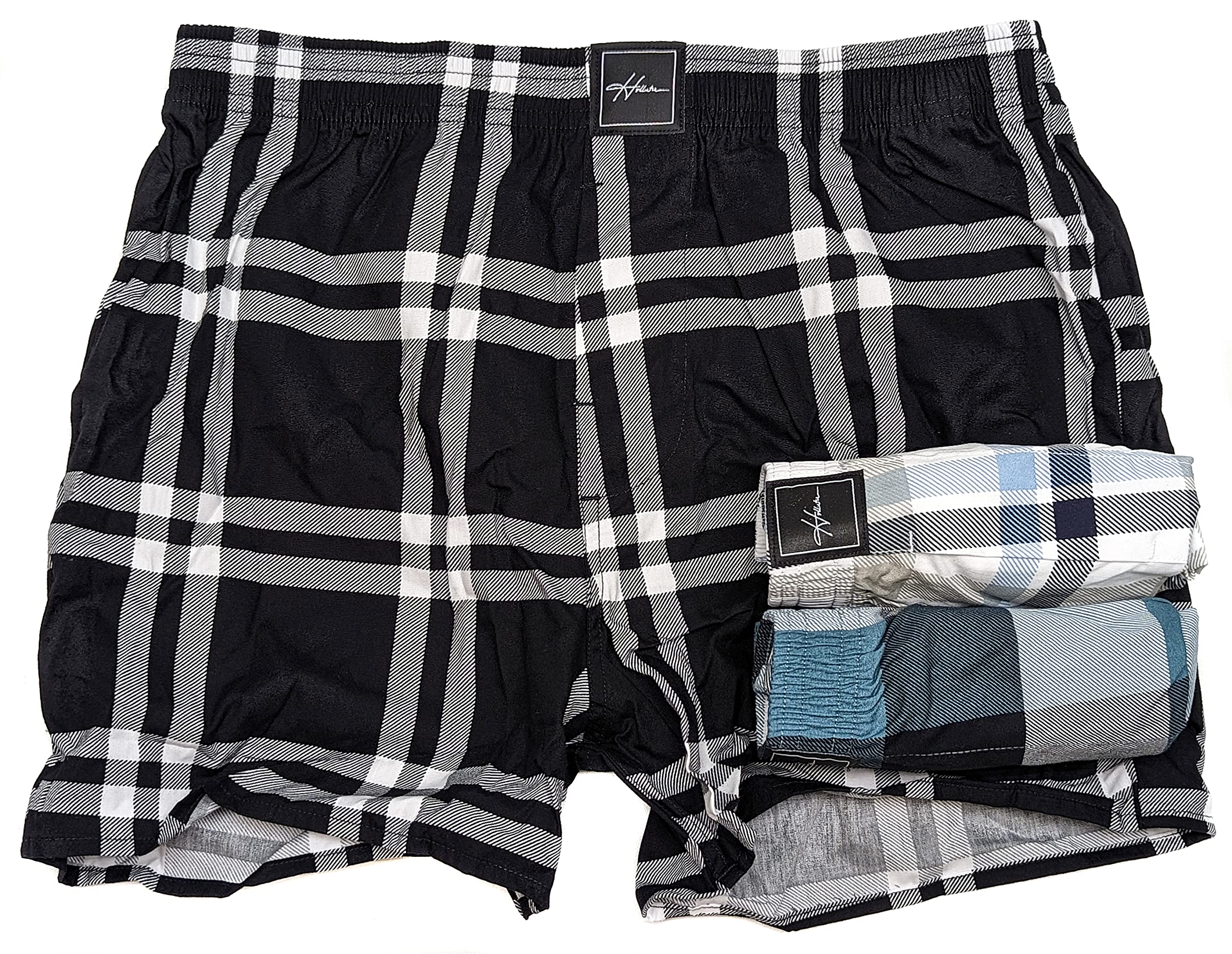 Hollister Men's 100% Cotton Woven Boxers (3, 4 or 5-Packs) (4
