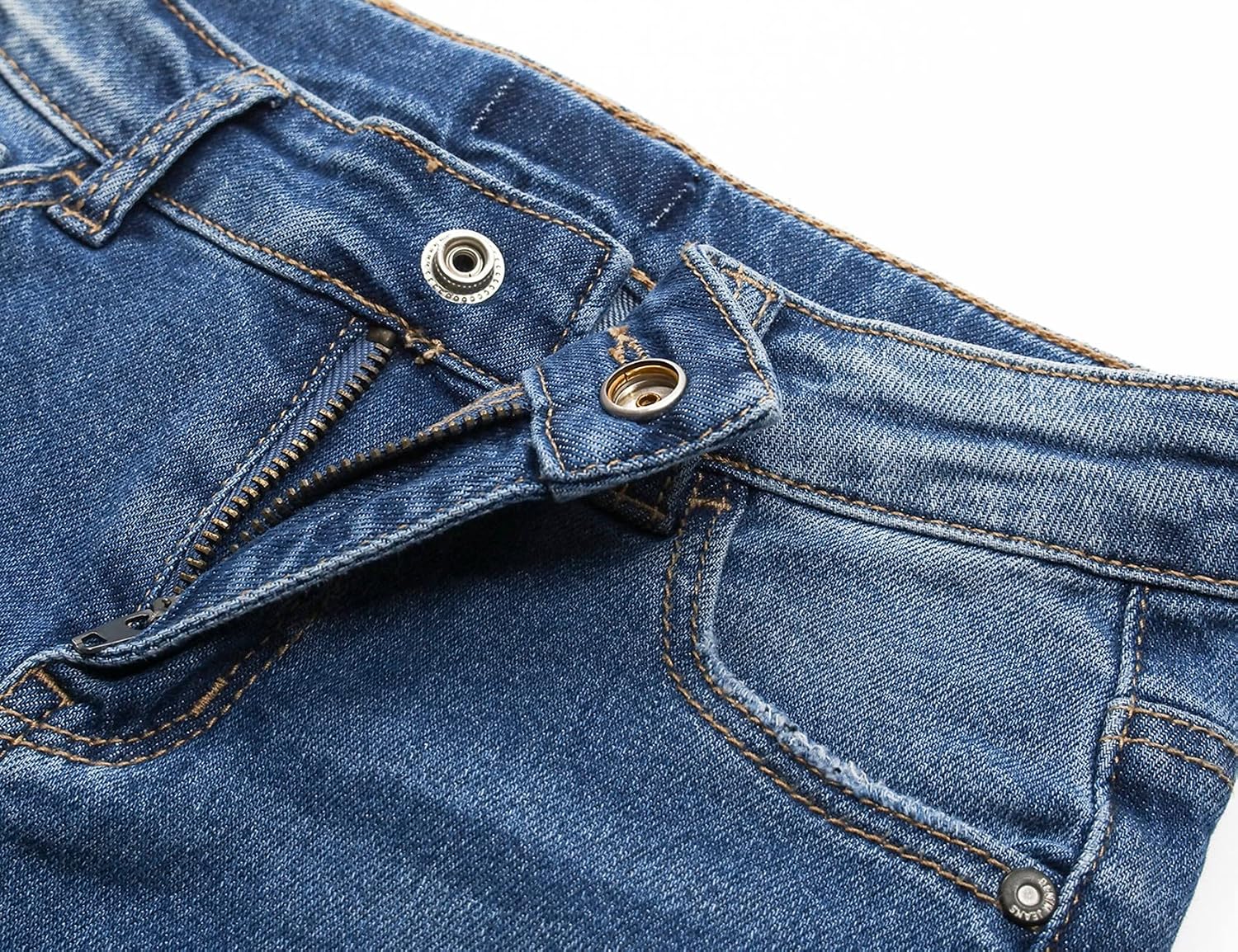KIDSCOOL SPACE Girls Jeans, Ripped Holes Stretch Denim Pants