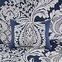 Vista 10 de Madison Park Vienna - Colcha reversible de algodón, diseño de costuras de lujo, para todas las estaciones, colcha transpirable, fundas de almohada