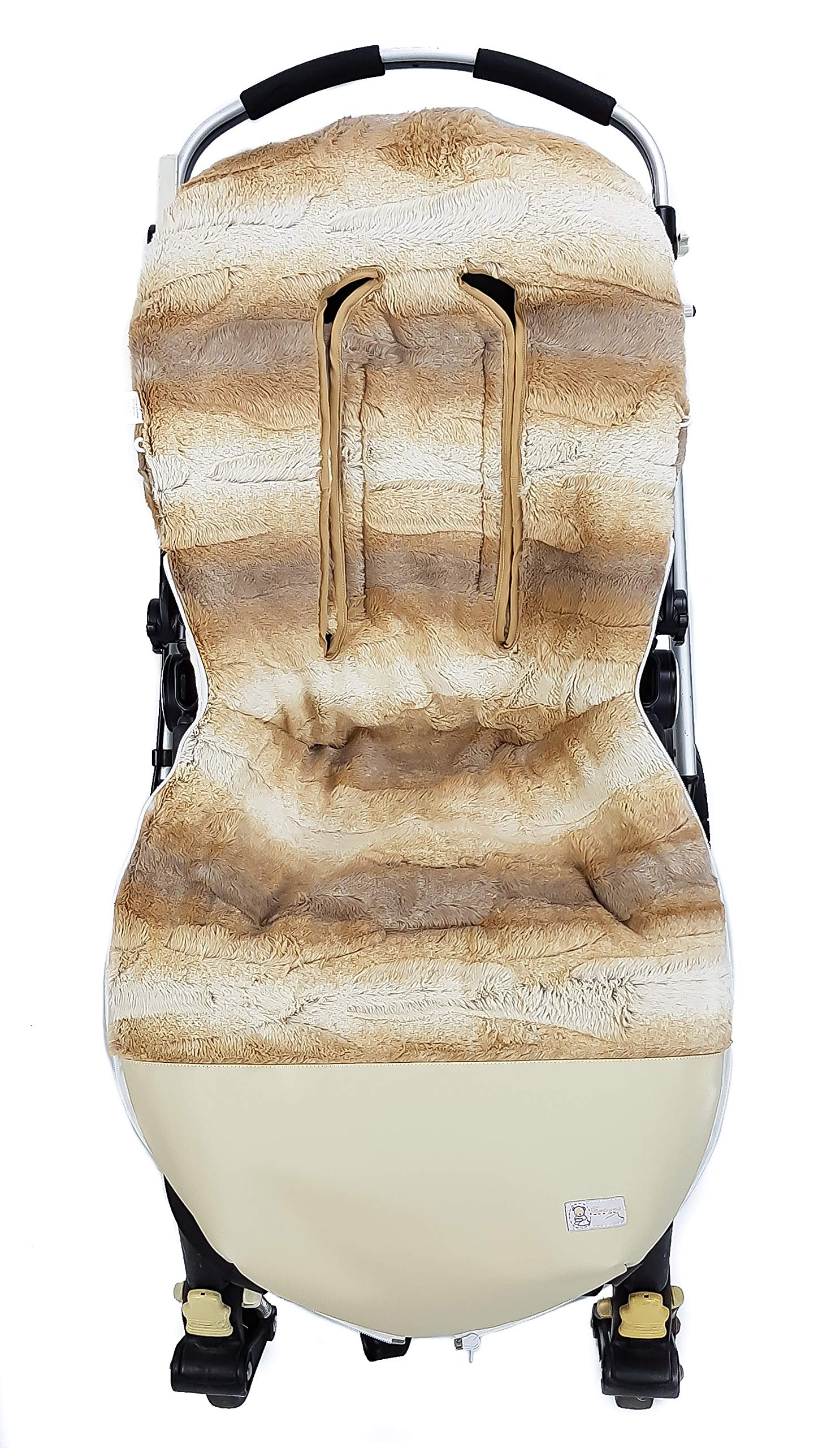 Set Starks (HIVER): Sac housse universel pour poussette+ Protège-Mains. C'est disponible en plusieurs couleurs. (Stark Camel)