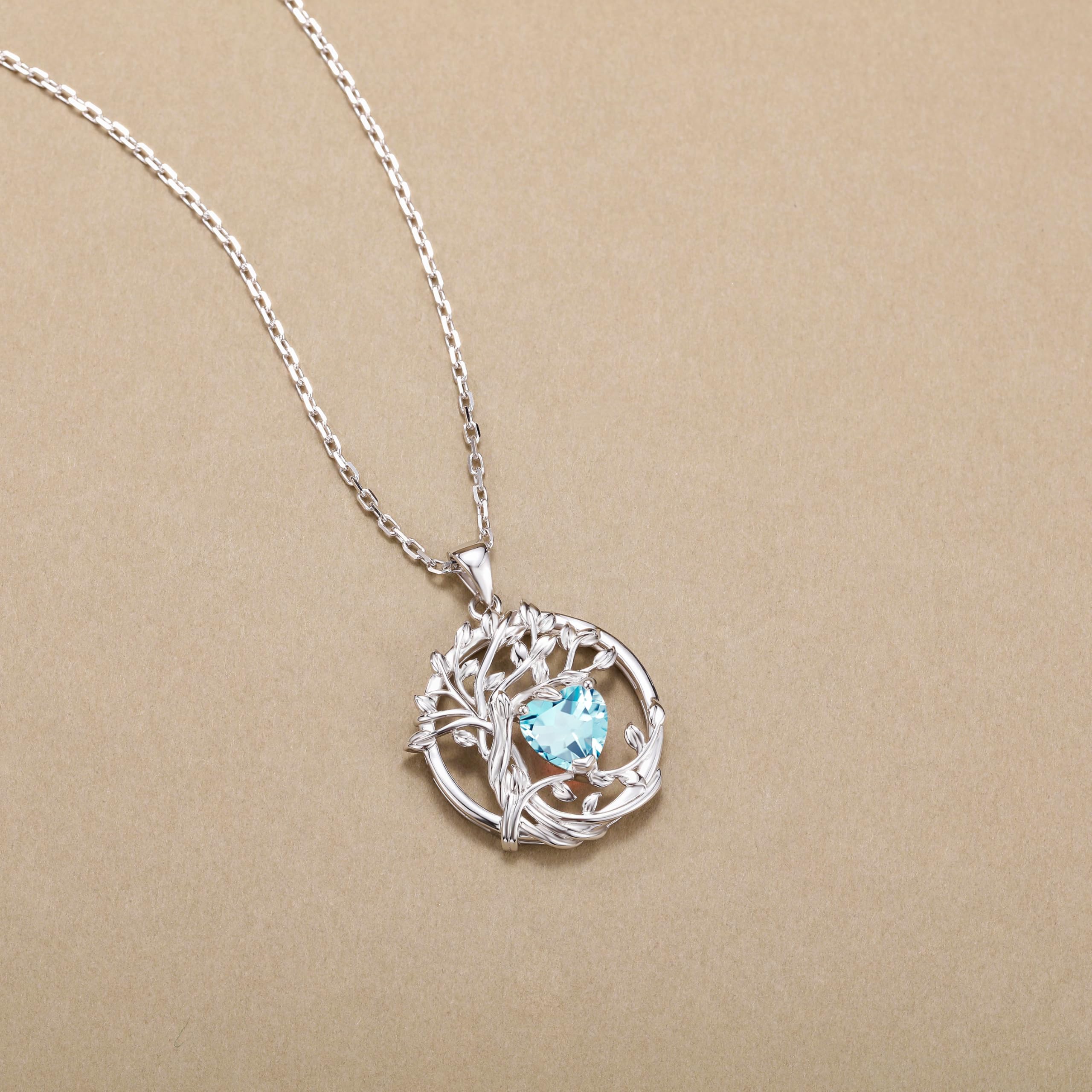 FANCIME Collana da donna con albero della vita, in argento Sterling 925, con ciondolo a forma di albero della vita, ideale come regalo per donne e ragazze, lunghezza: 40 + 5 cm
