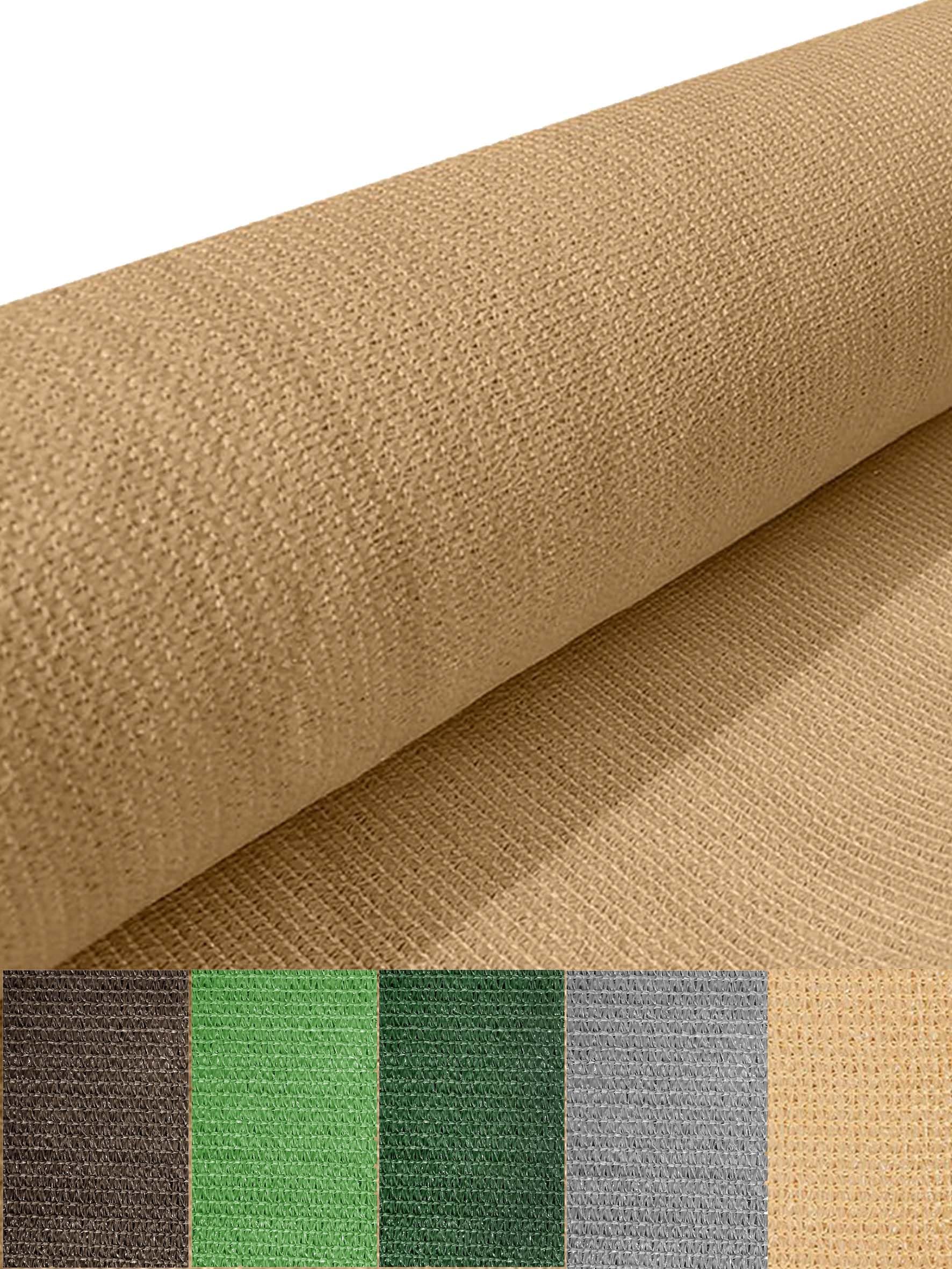 IBEROGARDEN | Malla de Ocultación Premium para Jardín | 95% Ocultación | Gramaje 120g/m² | Varios Tamaños (CREMA, 3 X 50 METROS)