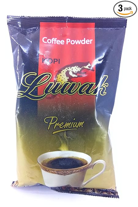 Luwak kopi premium - ground coffee, 165 gram (pack of 3…