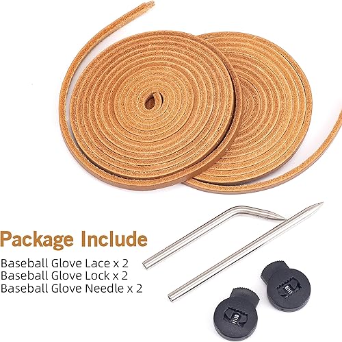 Miniatura 7 de Kit de reparación de guantes de béisbol, kit de reparación de guantes de béisbol, kit de encaje para guantes de sóftbol y béisbol, aguja de cordón