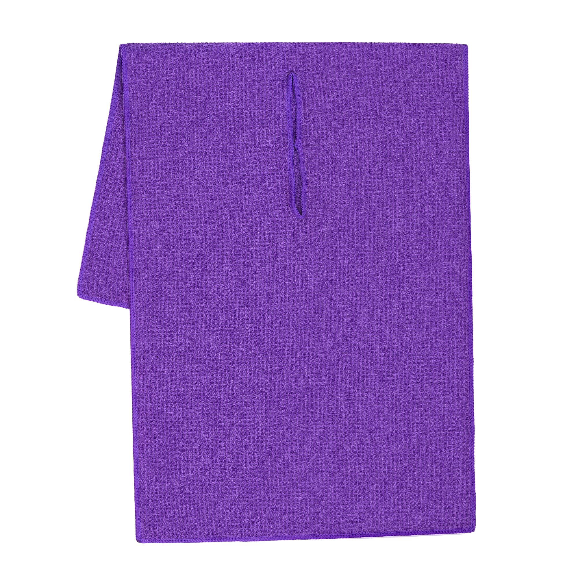 Mile High Life | Pro Tour Caddy Towel | 17” x 40” with 8” Center Slit | Premium Microfiber Waffle Texture (Purple) — image 1