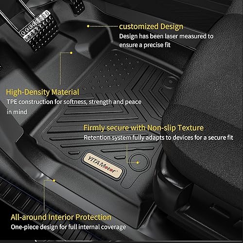 Miniatura 6 de YITAMOTOR Juego de alfombrillas para Chevrolet Equinox 2018-2024, ajuste personalizado, juego de forro de carga delantero y segundo asiento,