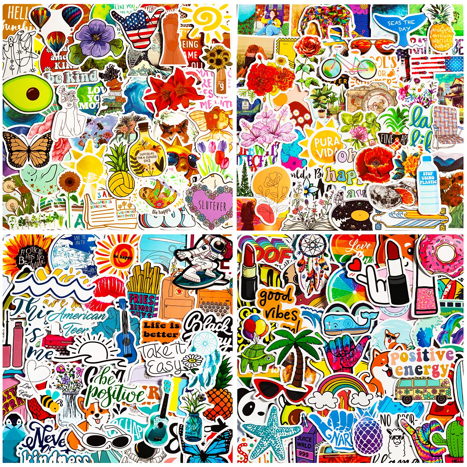 Buy 200PCS Cute Stickers for Water Bottles, Waterproof Vinyl Aesthetic