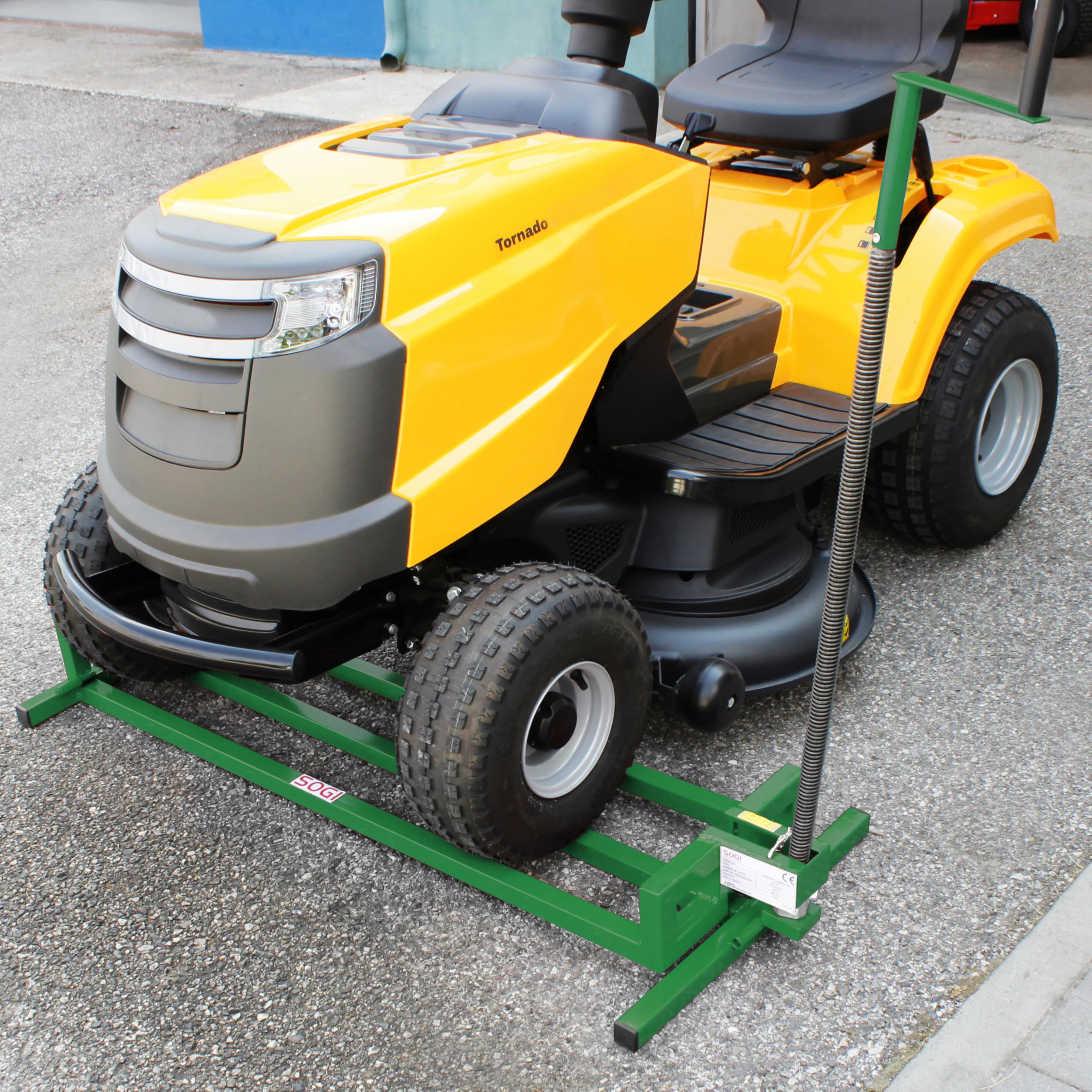 Sogi SL-TR Sollevatore per trattorino Tosaerba cavalletto elevatore Piattaforma con Portata da 400 kg