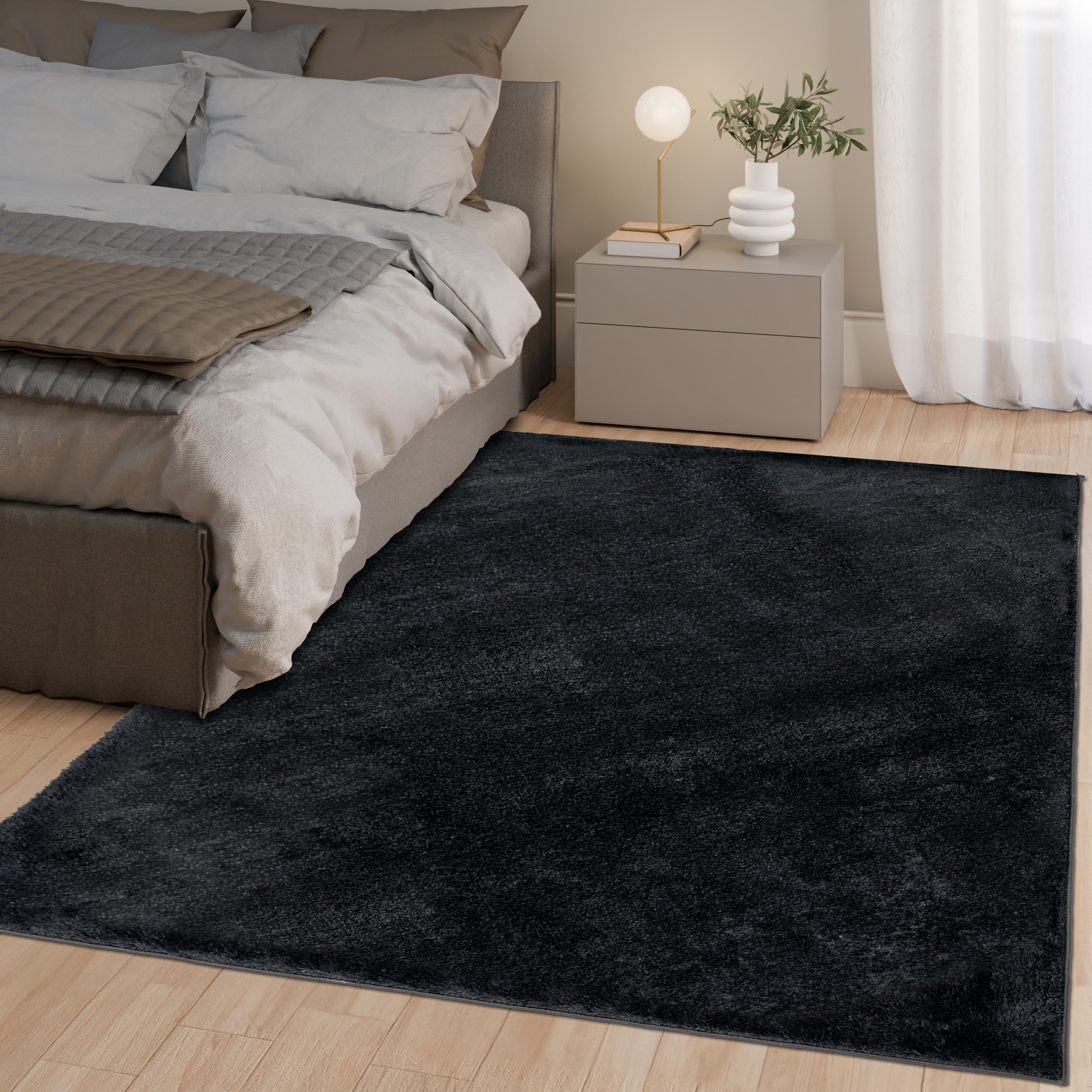 homeart Area Rugs, Soft, Short Pile Monochrome Carpets, Anti-Slip Backing, Machine Washable - Image 4
