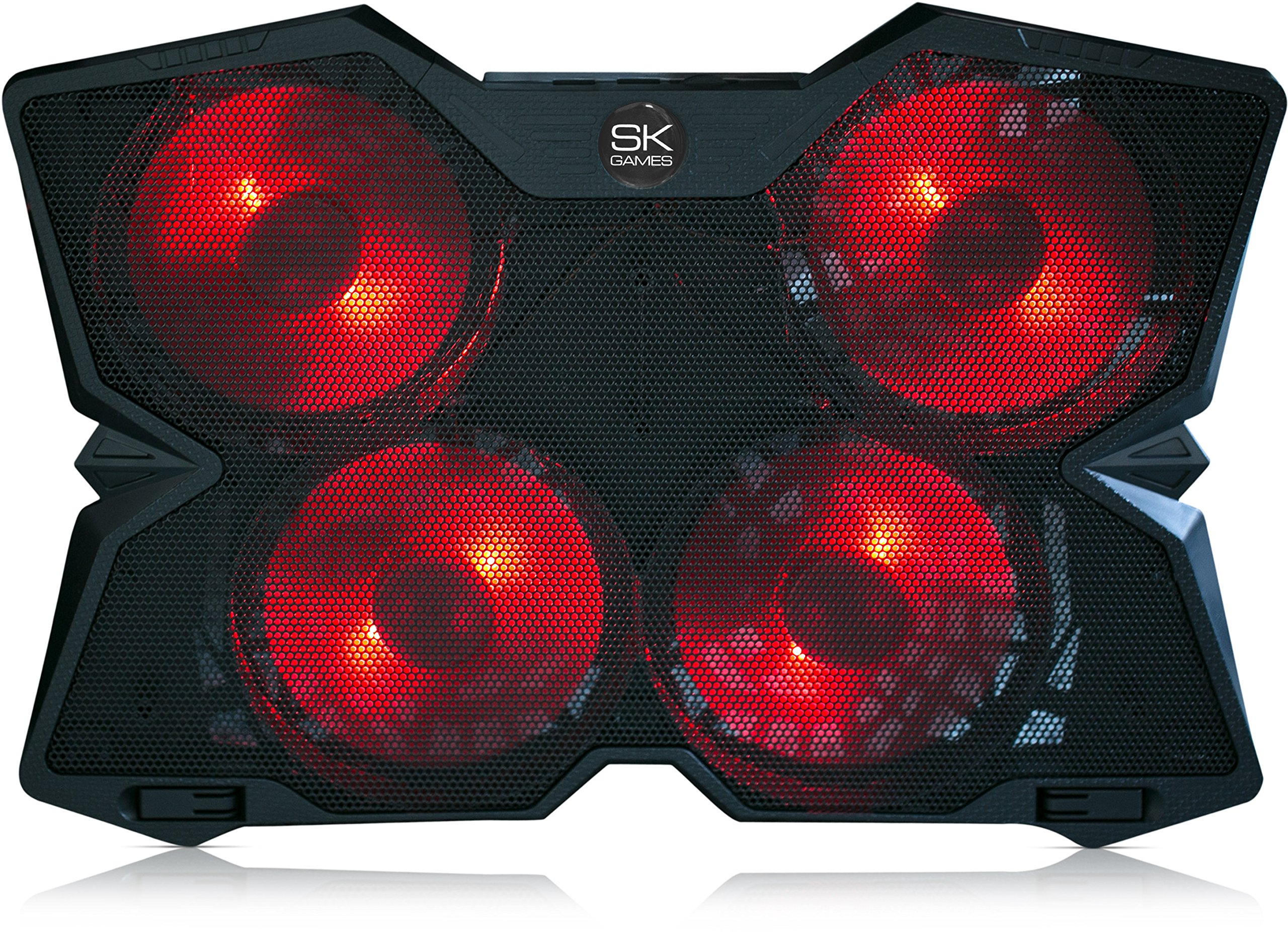 SKGAMES podkładka chłodząca do laptopa 10-17" 4 wentylatory LED czarna