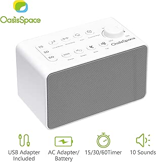 OasisSpace S16+ White Noise Machine - Portable Sound Machine with 22 Non-Looping Soothing Sounds for Sleeping, Sleep Sound Therapy for Kids, Adults and Travel