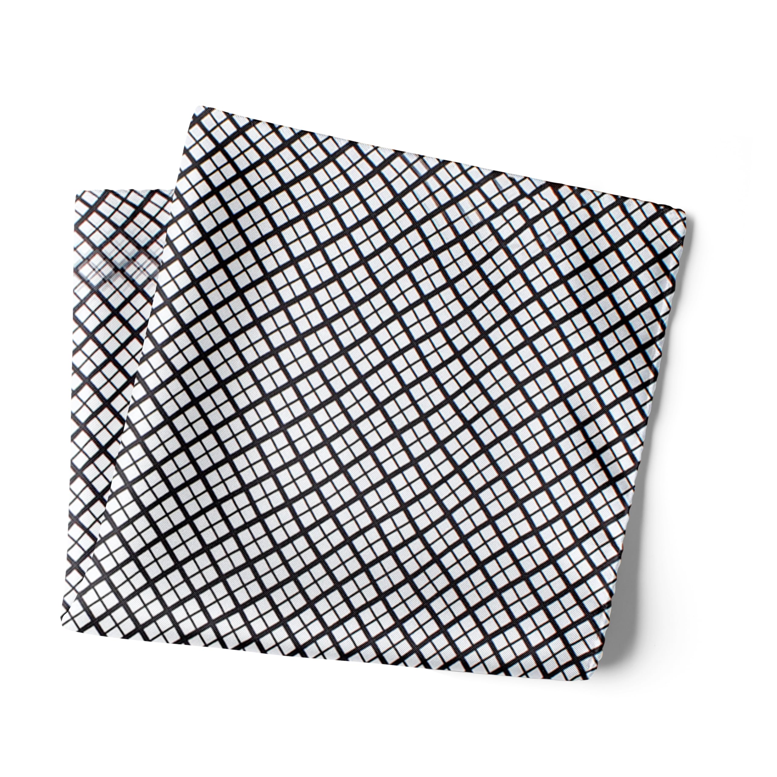 Chokore Black & White Pocket Square - Plaids Line