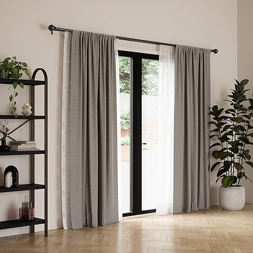 Miniatura 5 de Umbra Barra de cortina doble Bolas de 72 a 144 pulgadas, color negro