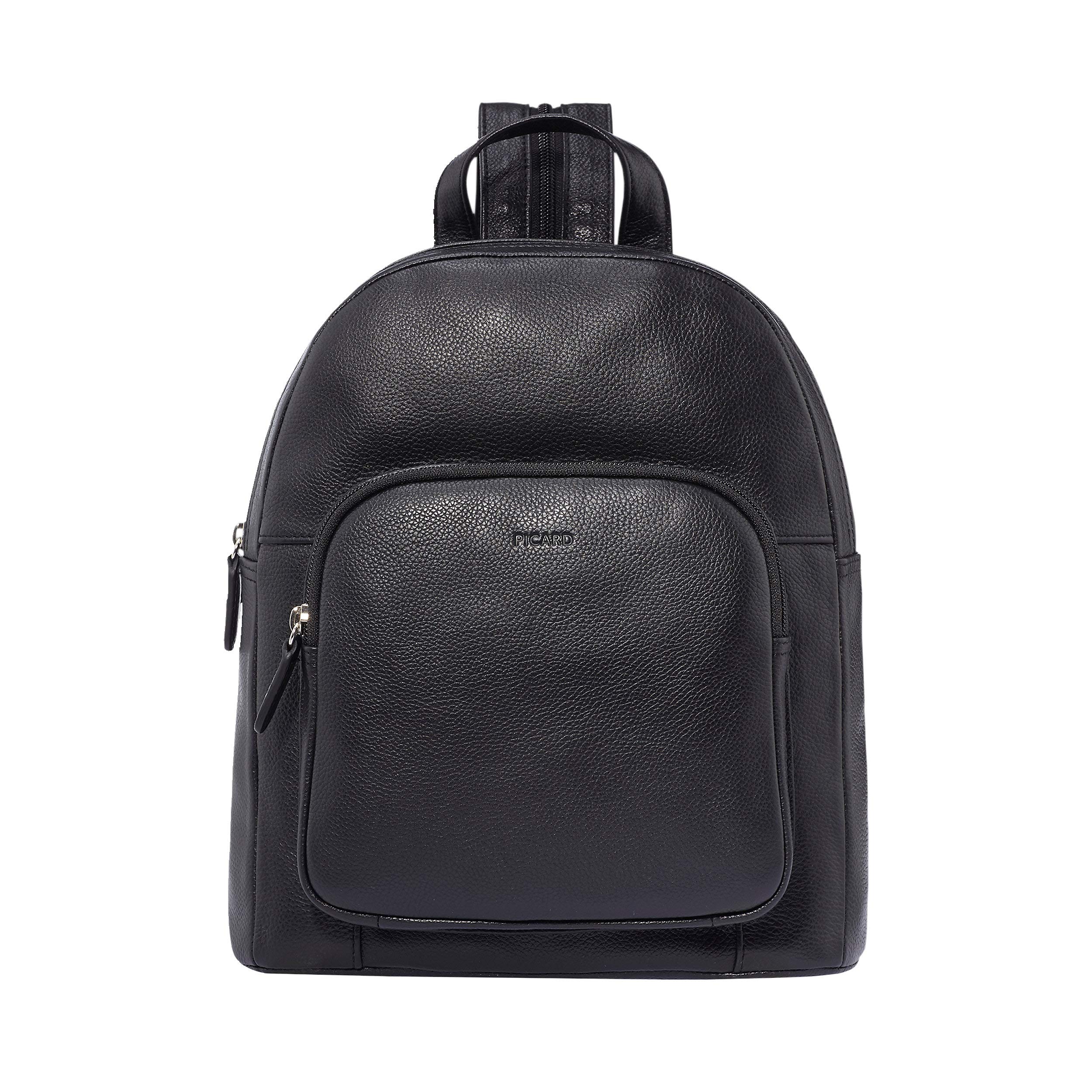 Picard Damen, Unisex Rucksack LUIS aus Rindsleder Mittel, Klein | mit Reißverschluss | Rucksack | Alltag, Ausgehen, Business