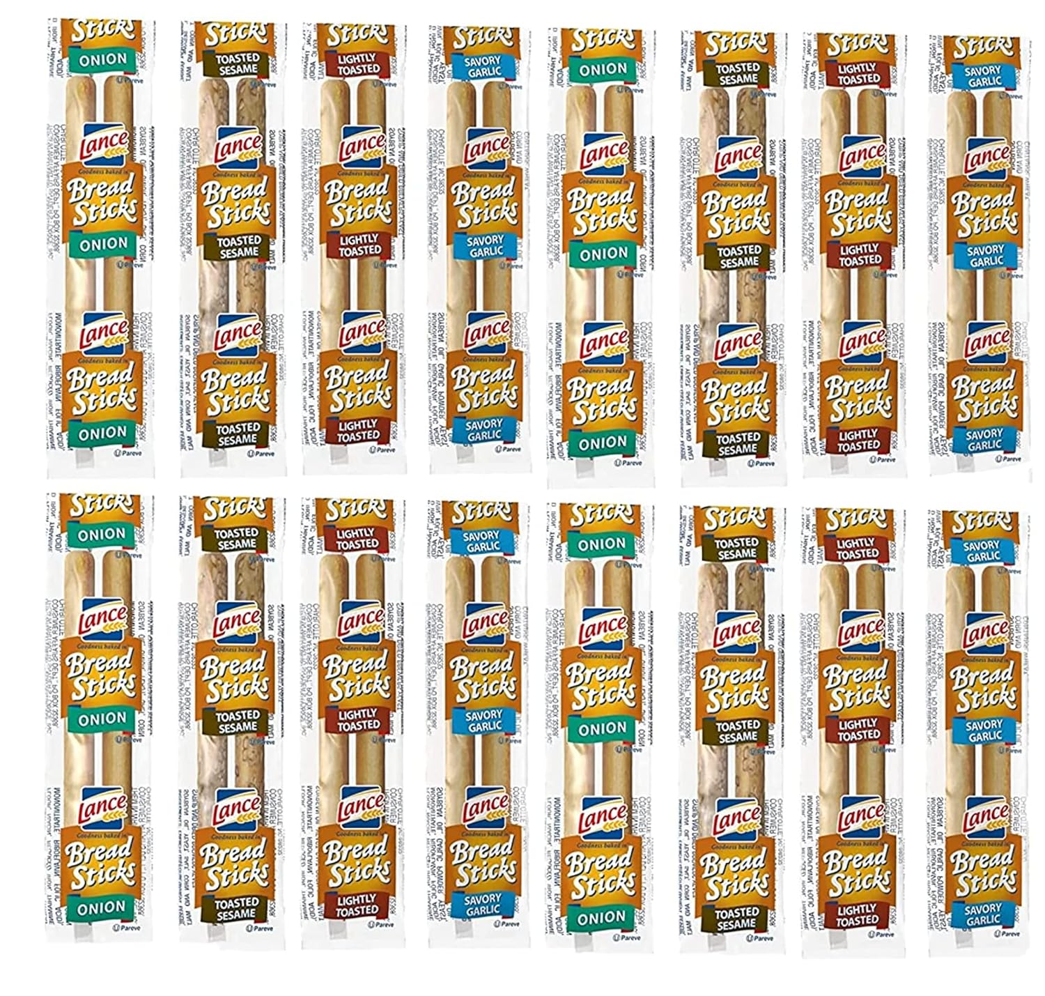 Lance Breadsticks Variety Pack, Two (2) Pieces per Pack